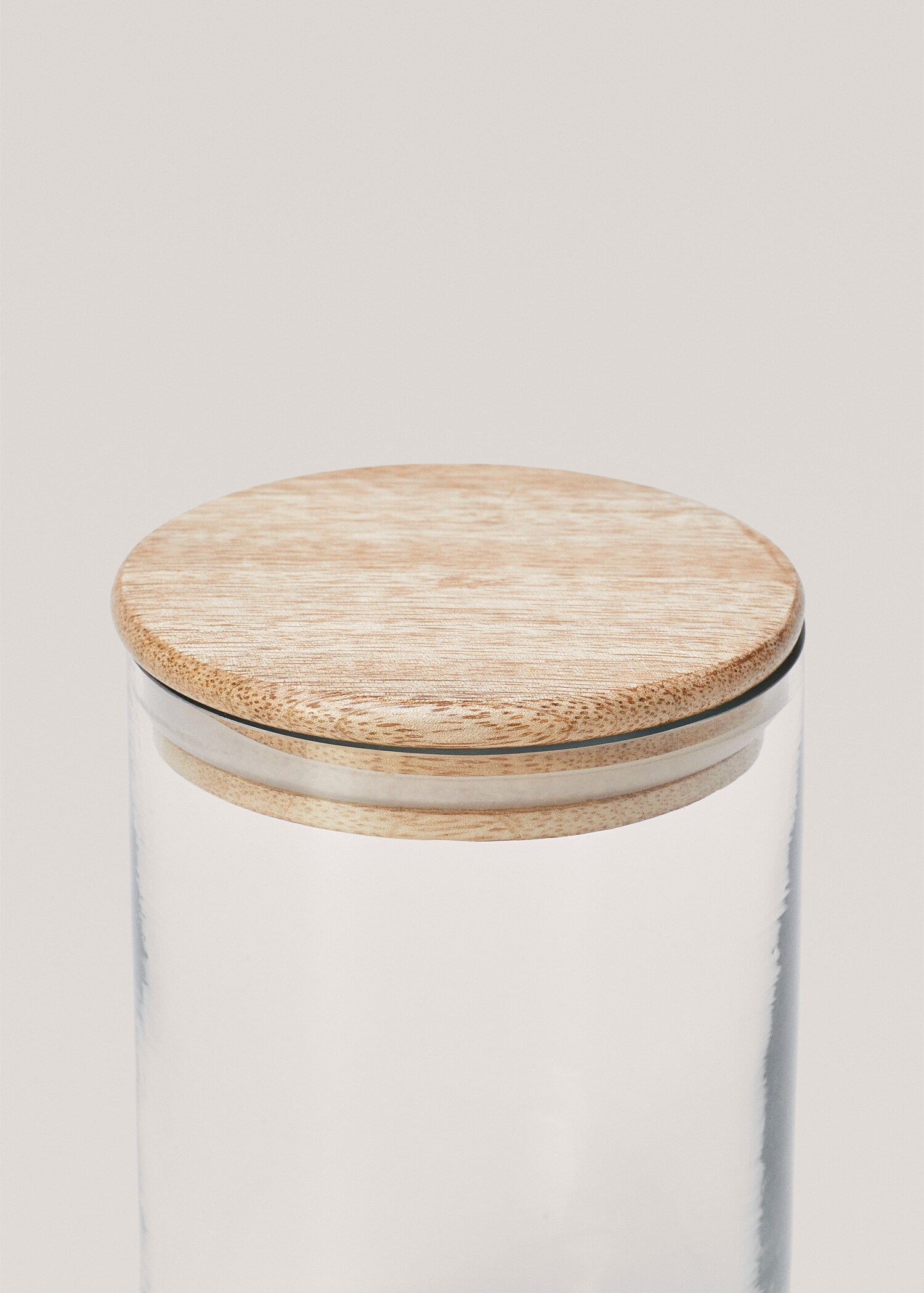 Bote cristal con tapa de madera 15x10cm - Detalle del artículo 1