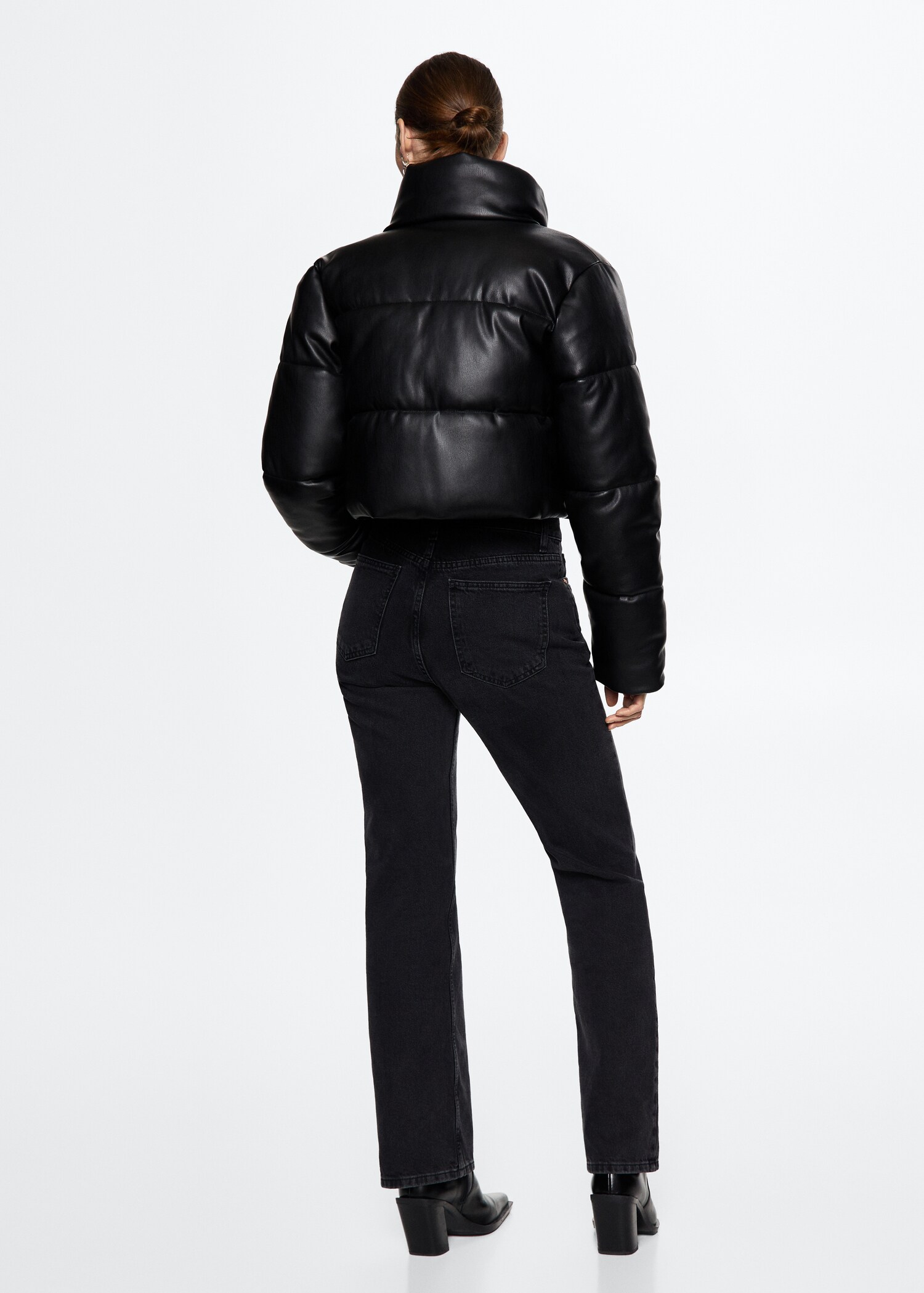 Steppanorak mit Leder-Effekt - Rückseite des Artikels