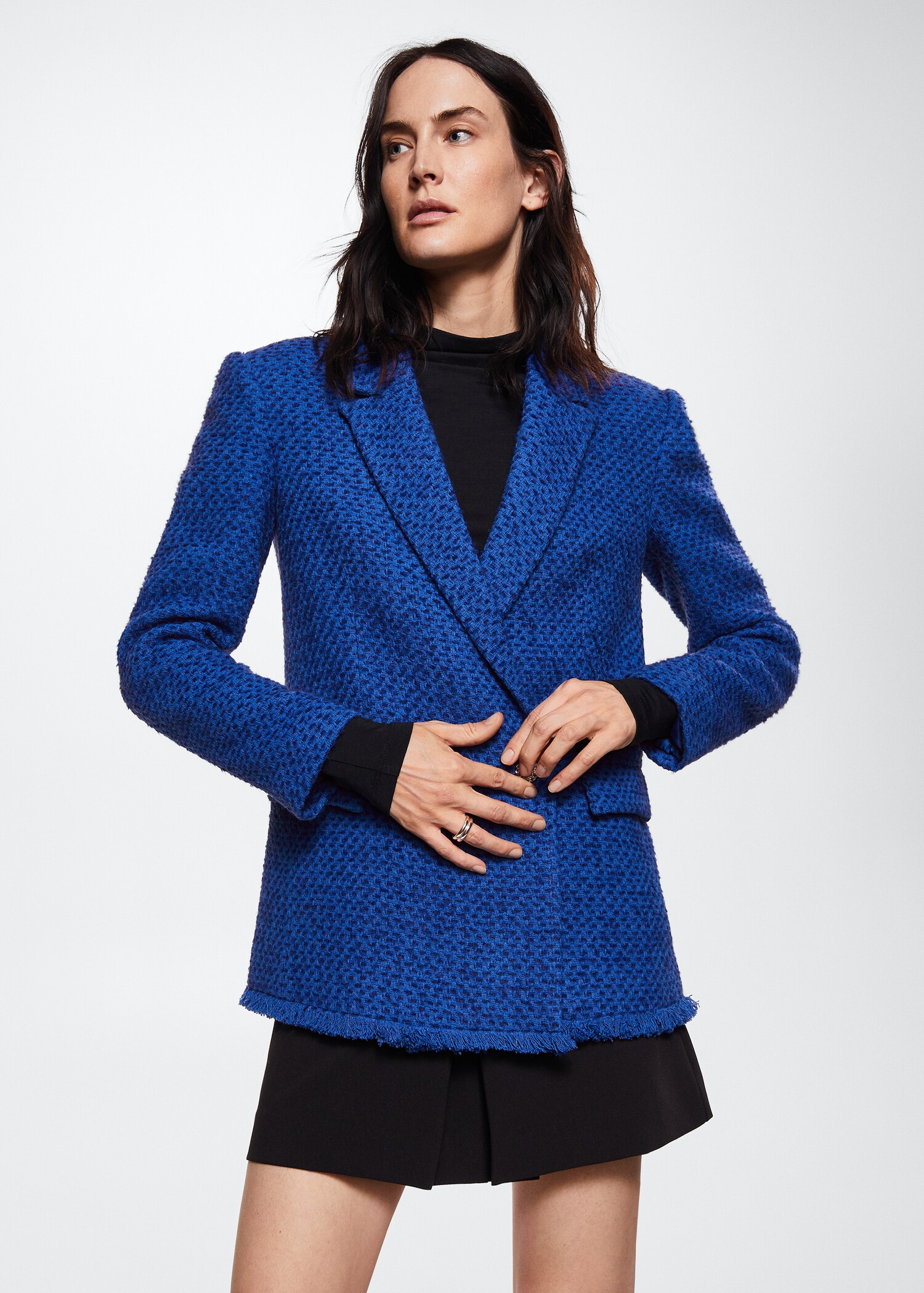 Tweed jacket with jewel buttons - Medium plane