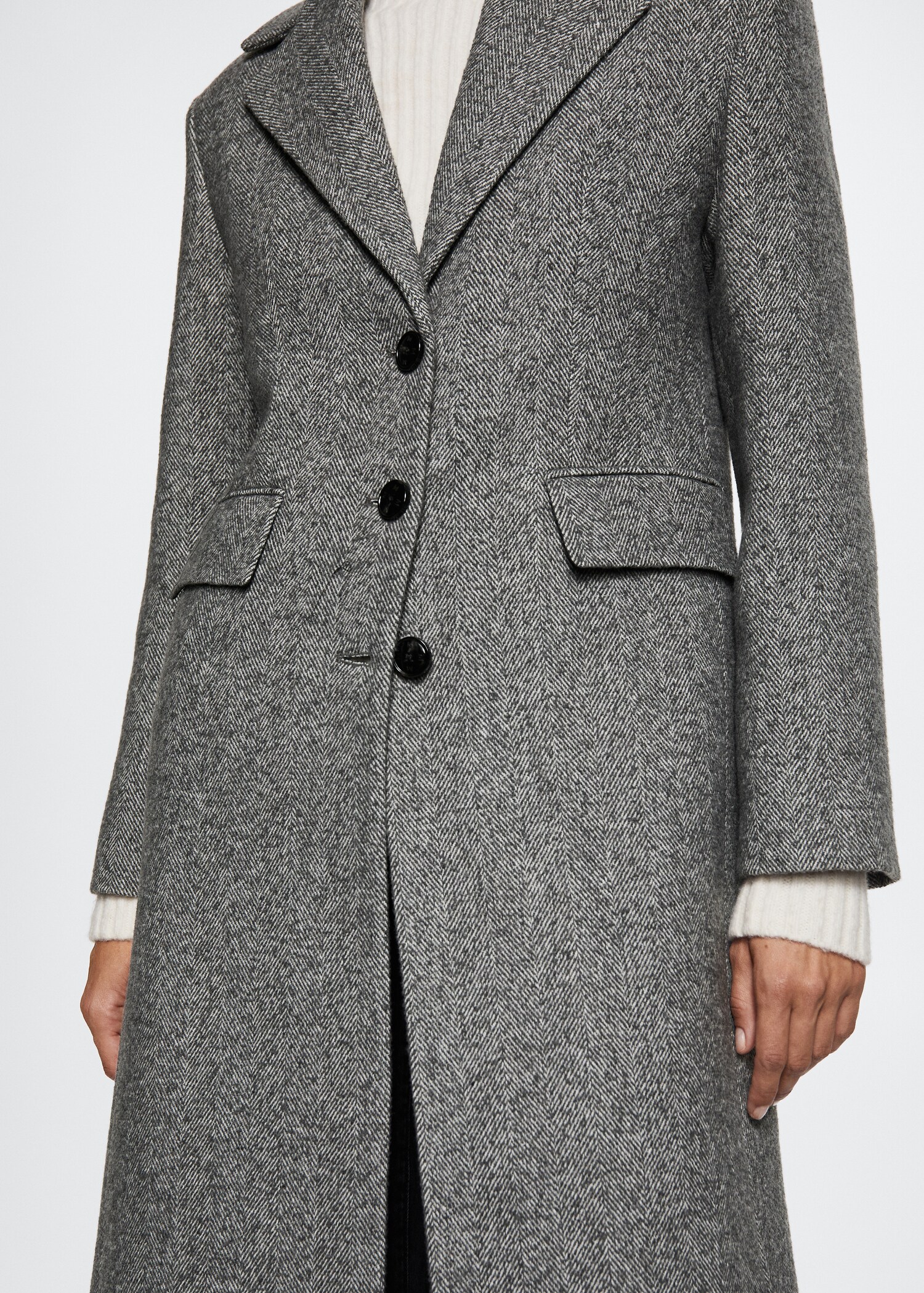 Manteau oversize chevron - Détail de l'article 6