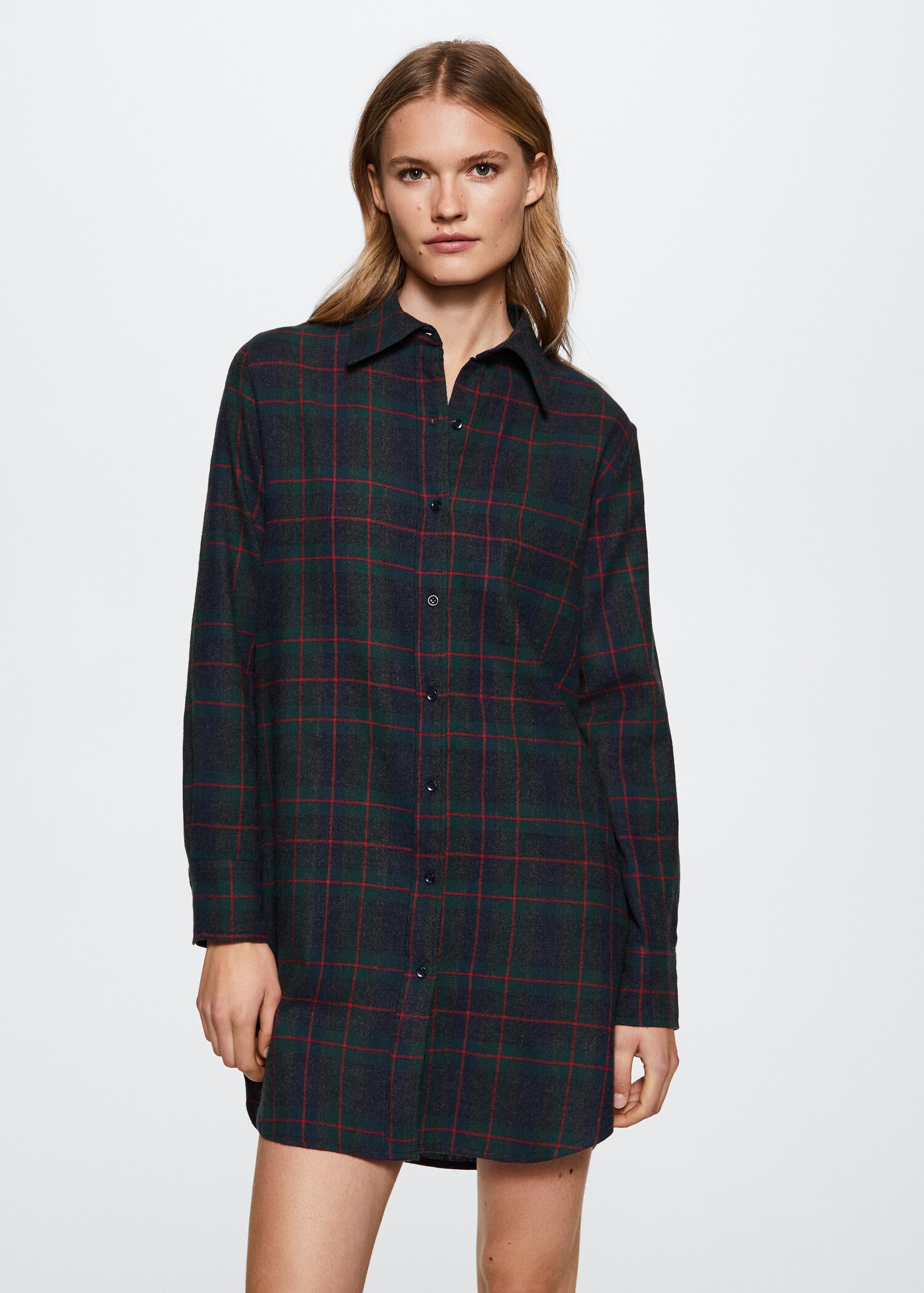 Flannel shirt dress - Medium plane