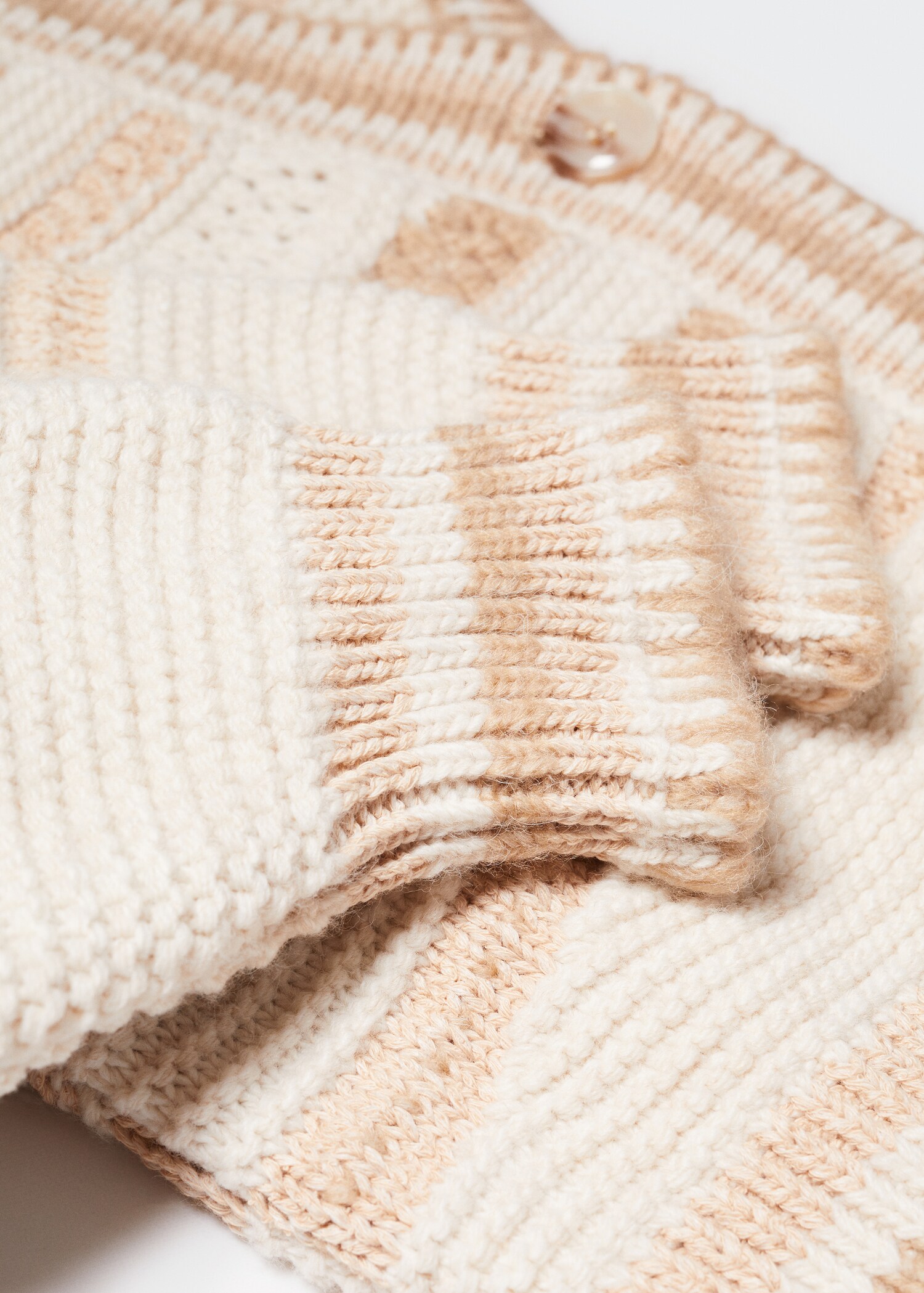 Cardigan de malha às riscas combinado - Pormenor do artigo 8