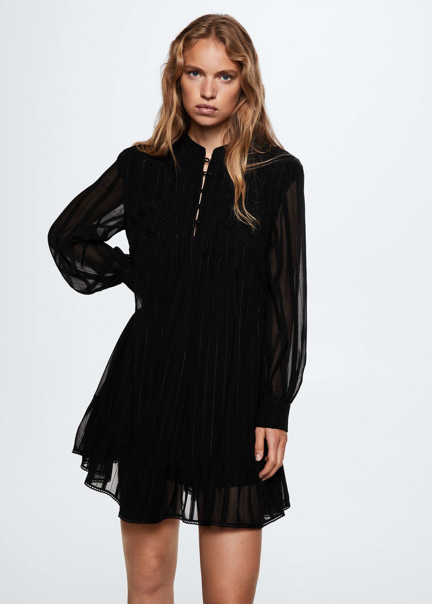 Shiny textured dress - Medium plane