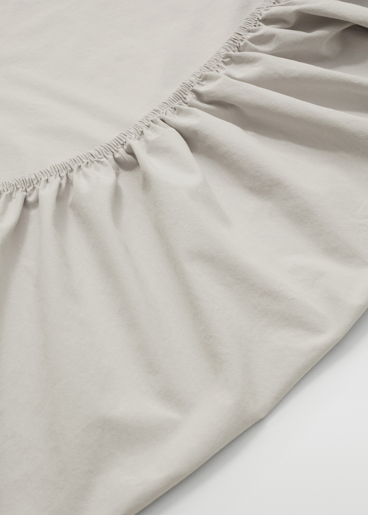 Percale cotton fitted sheet (300 threads) 160x200cmx30cm - Medium plane