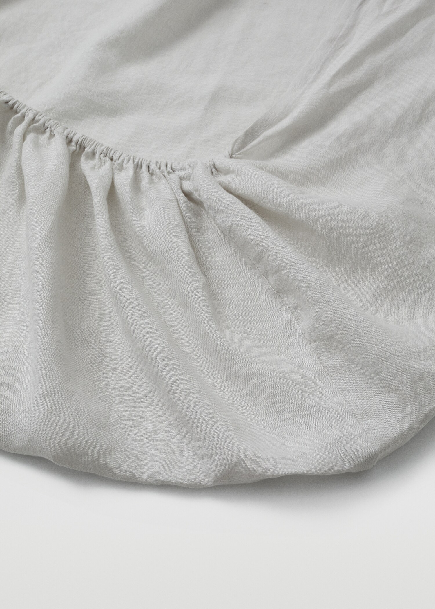 Spannbettbezug aus 100 % Leinen 160 x 200 x 30 cm - Mittlere Ansicht