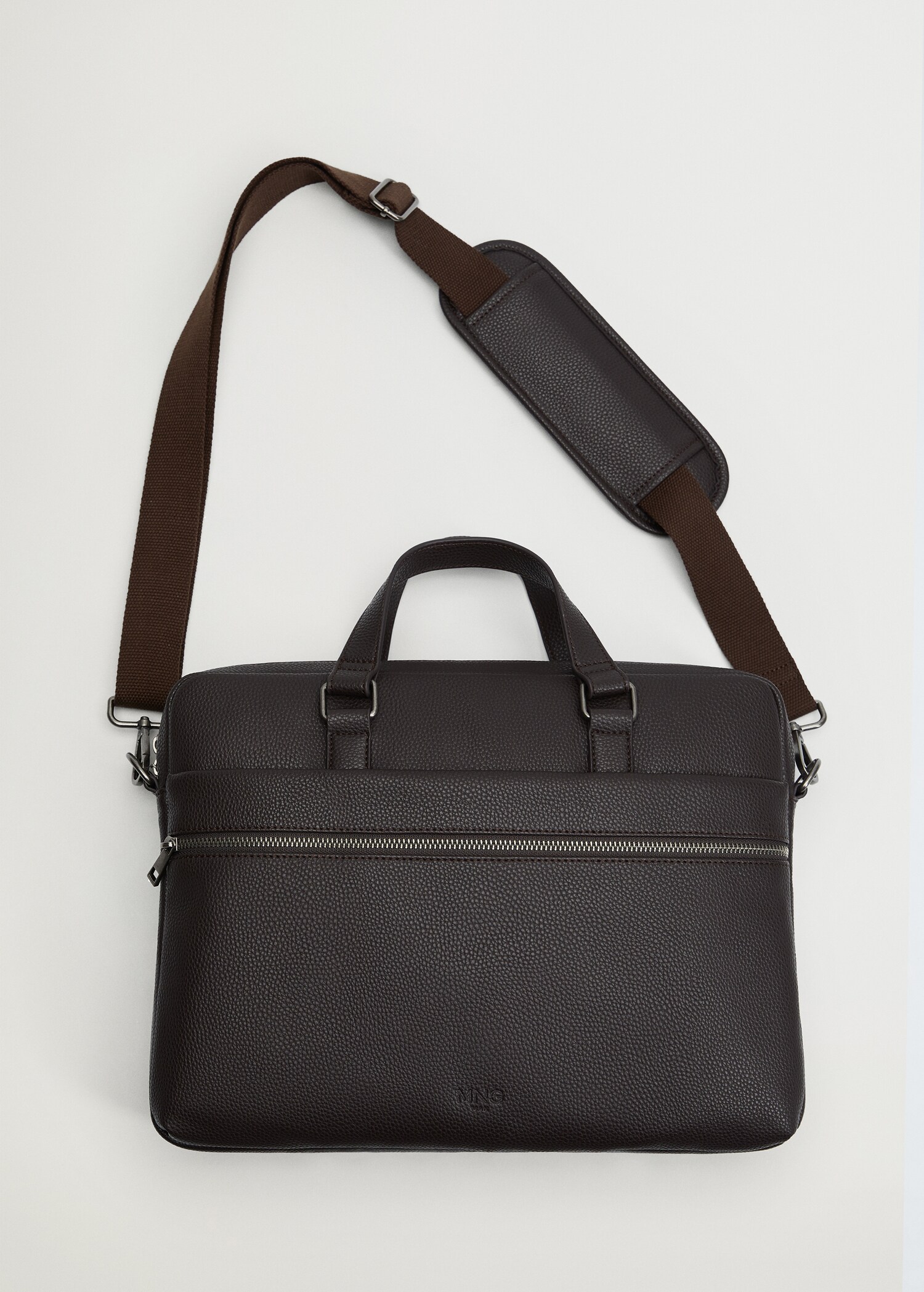 External pocket tote briefcase - Medium plane