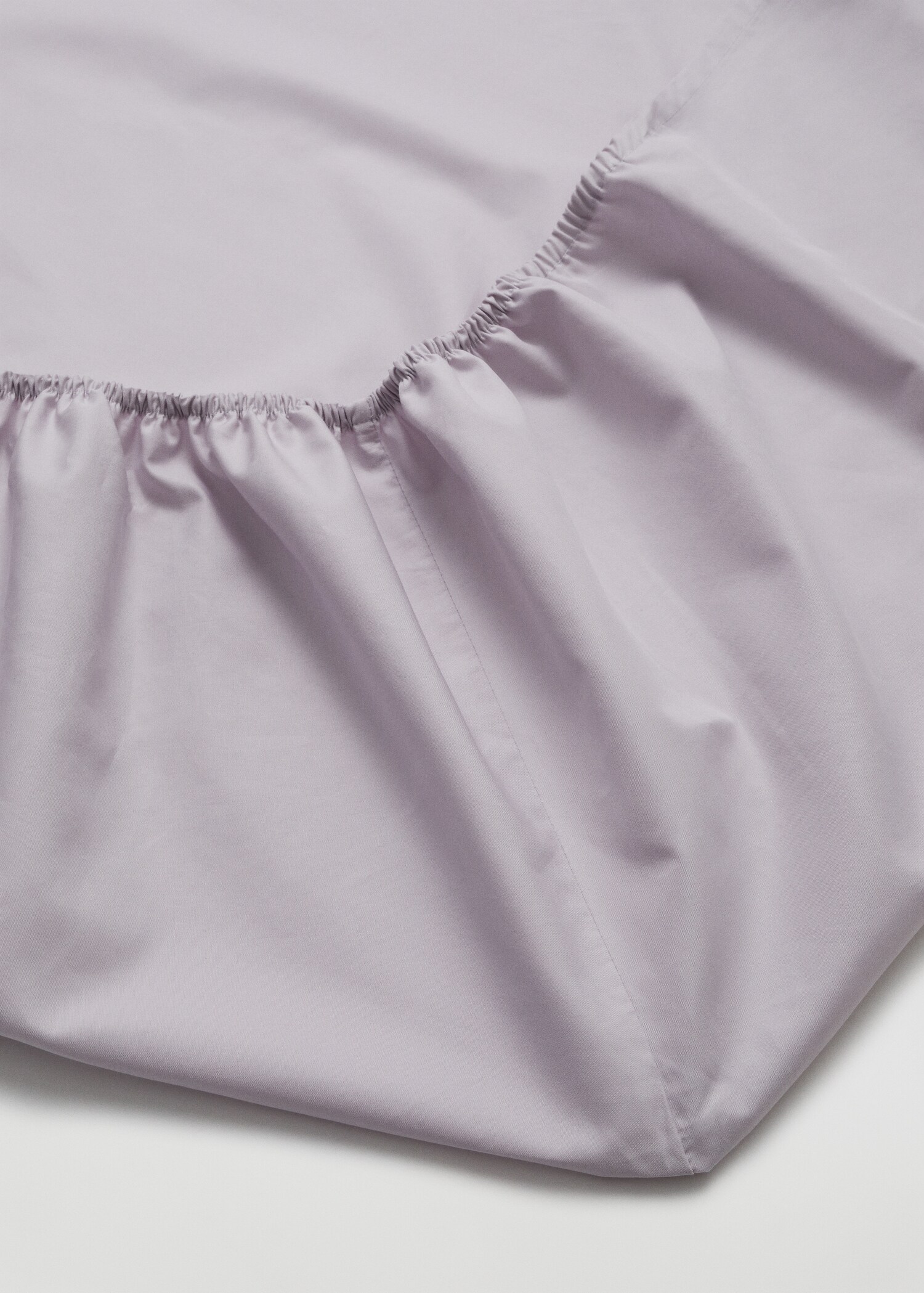 Percale cotton fitted sheet 160x200cmx30cm - Medium plane