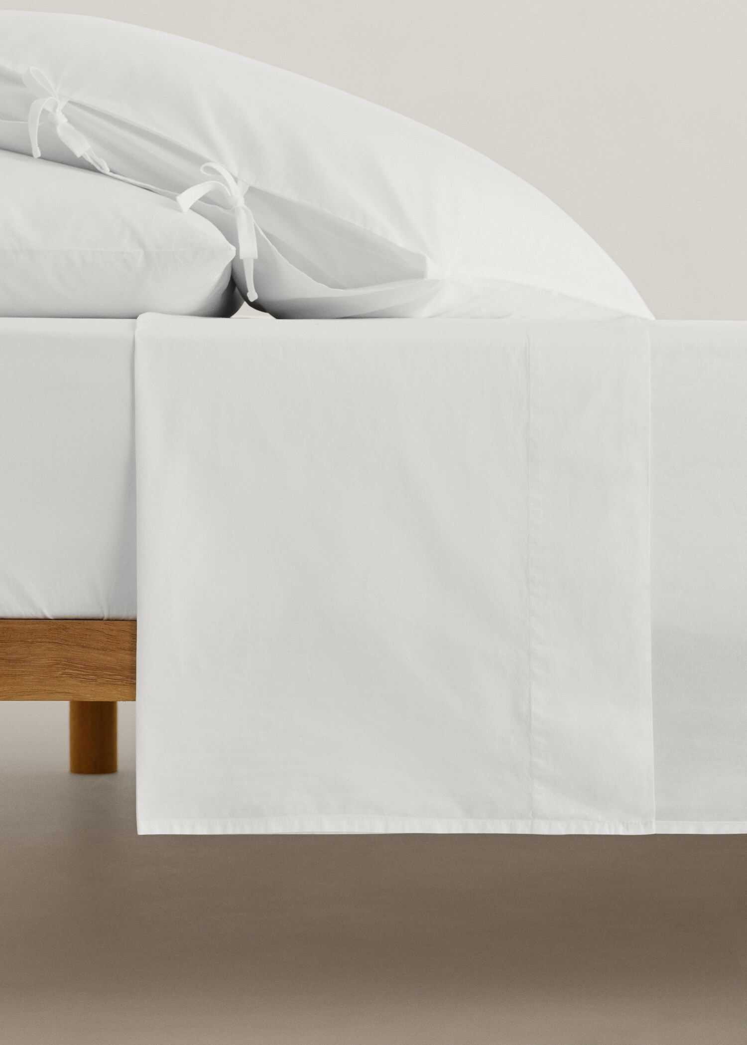 Washed cotton flat sheet 160x280cm - Medium plane
