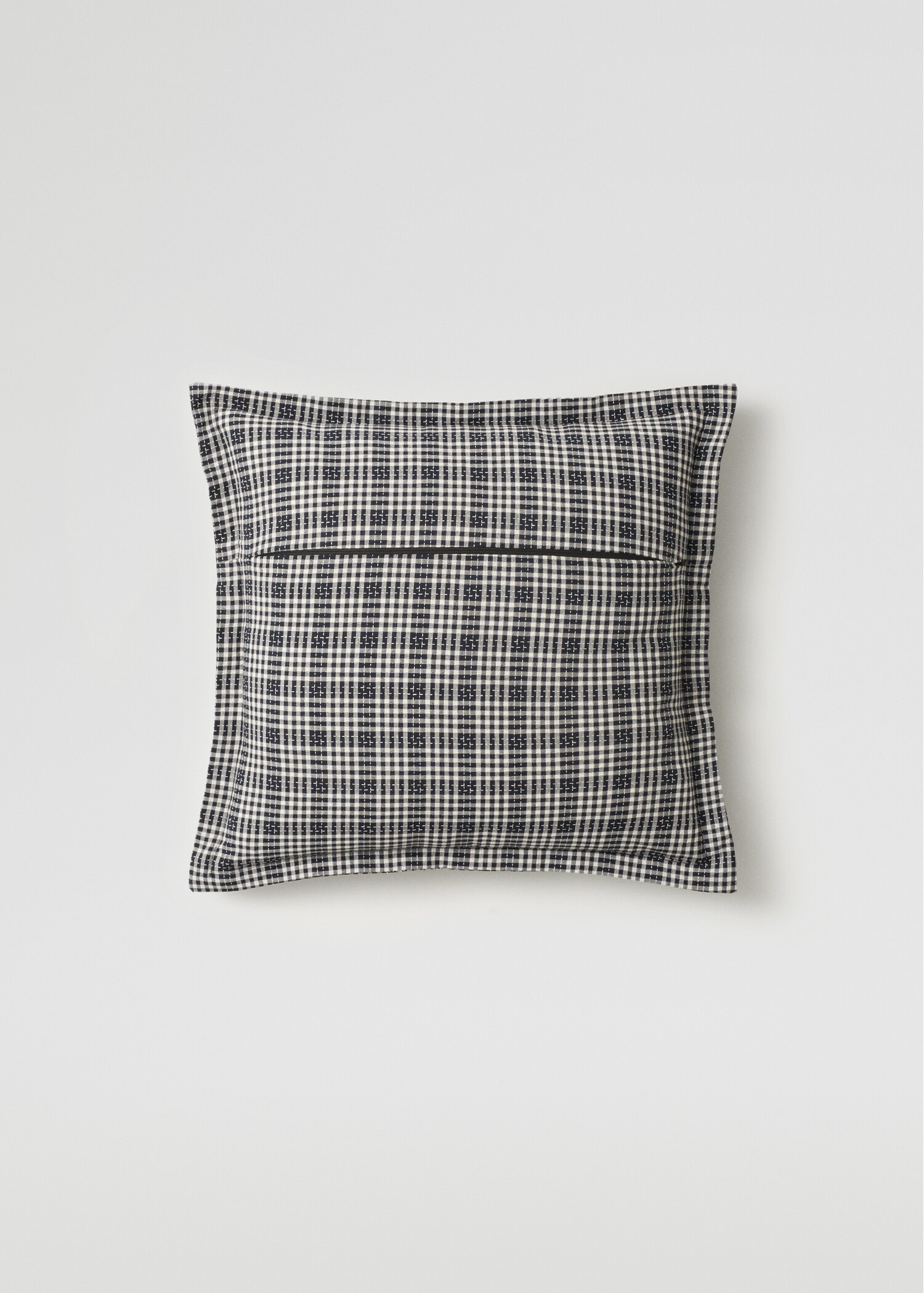Funda de cojín 100% algodón cuadros 50x50cm - Reverso del artículo