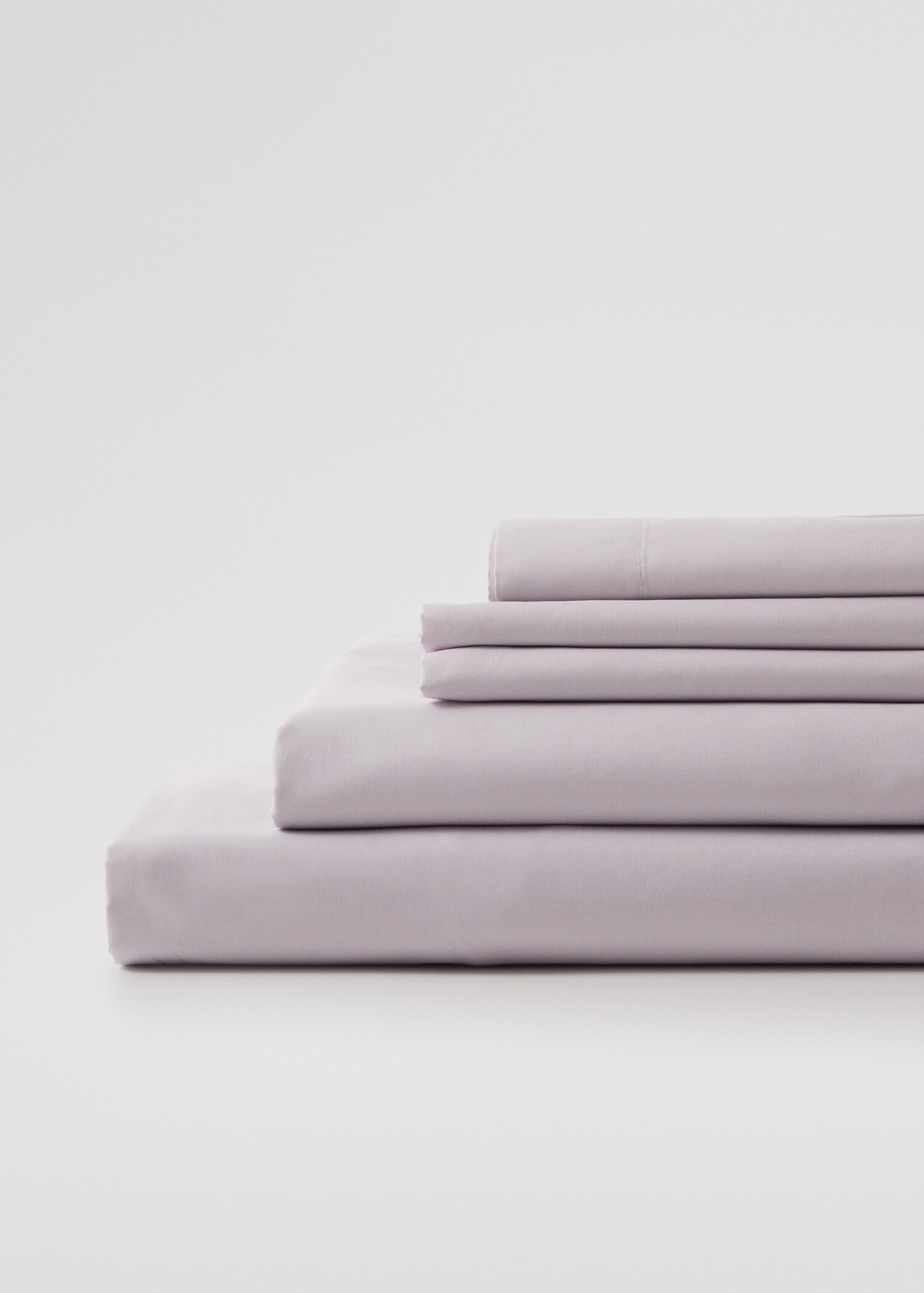 Cotton percale flat sheet (500 threads) 240x280cm  - Details of the article 2