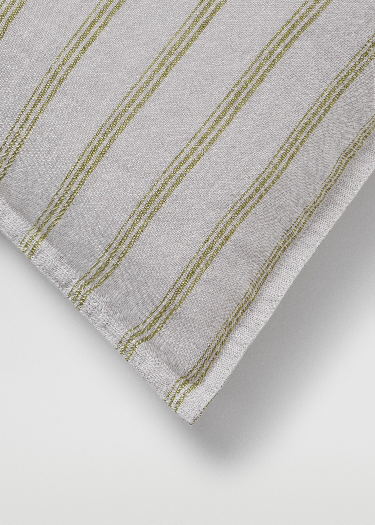 Kussenhoes 100% linnen gestreept 60x60 cm (set van 2 stuks) - Middenvlak