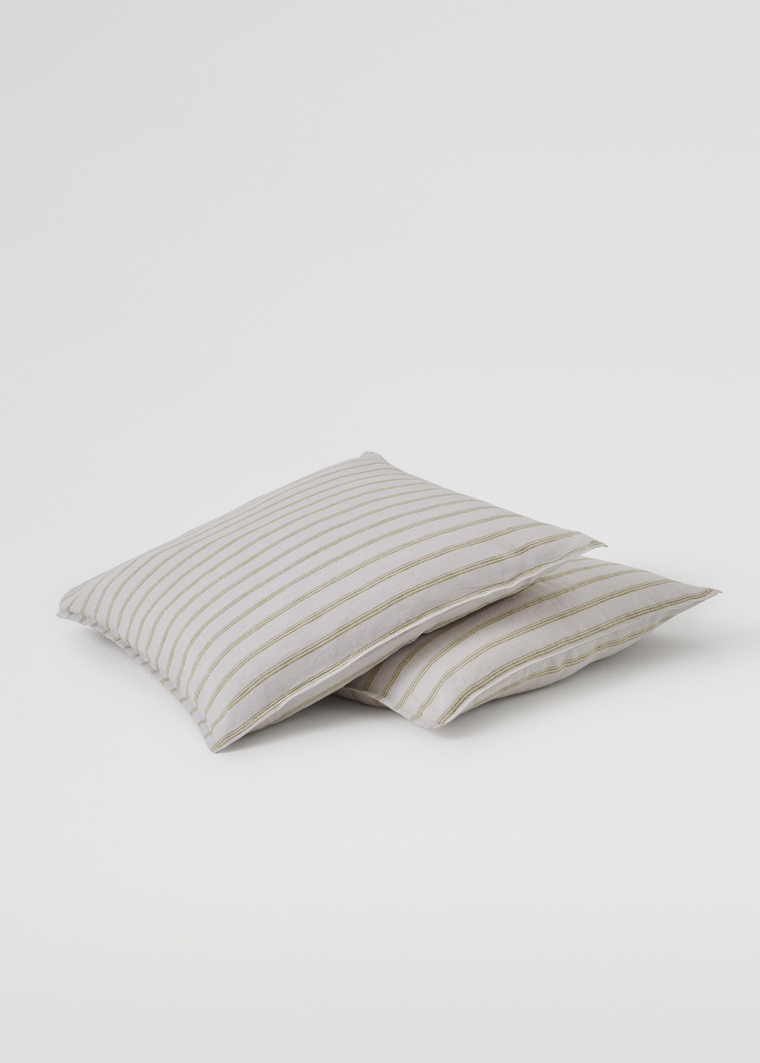 Kussenhoes 100% linnen gestreept 60x60 cm (set van 2 stuks) - Detail van het artikel 4