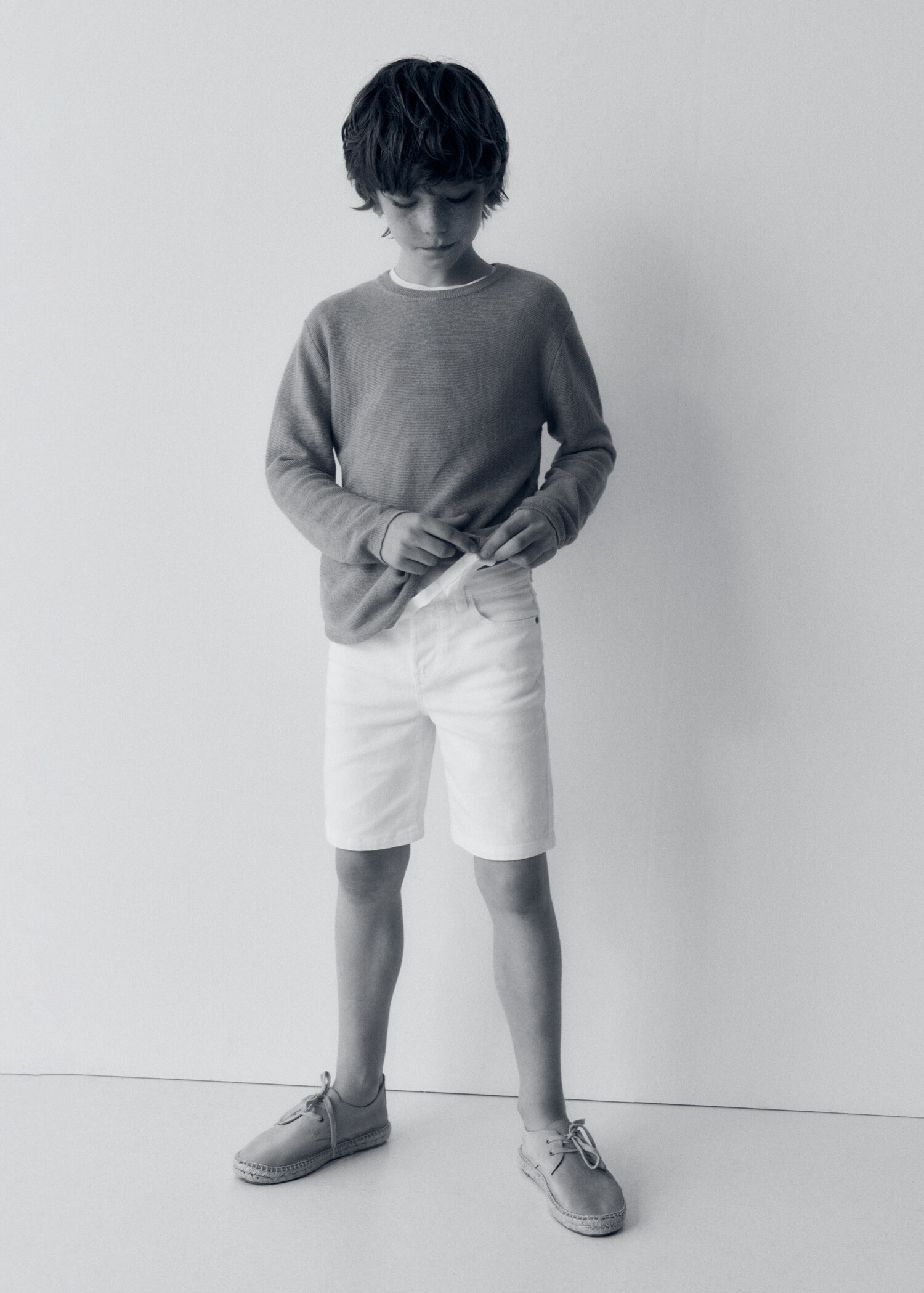 Cotton denim shorts - Details of the article 5