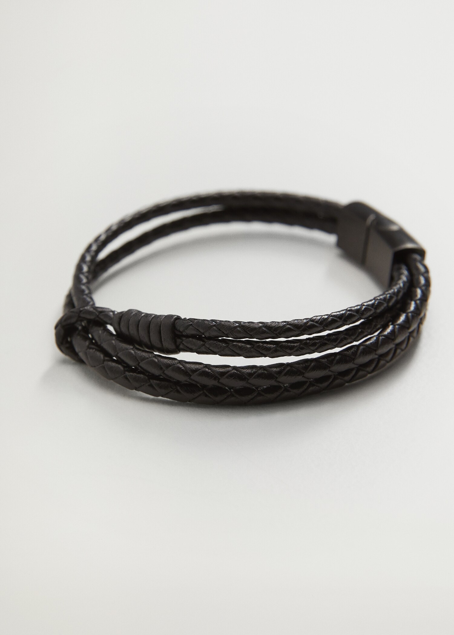 Bracelet similicuir tressé - Plan moyen