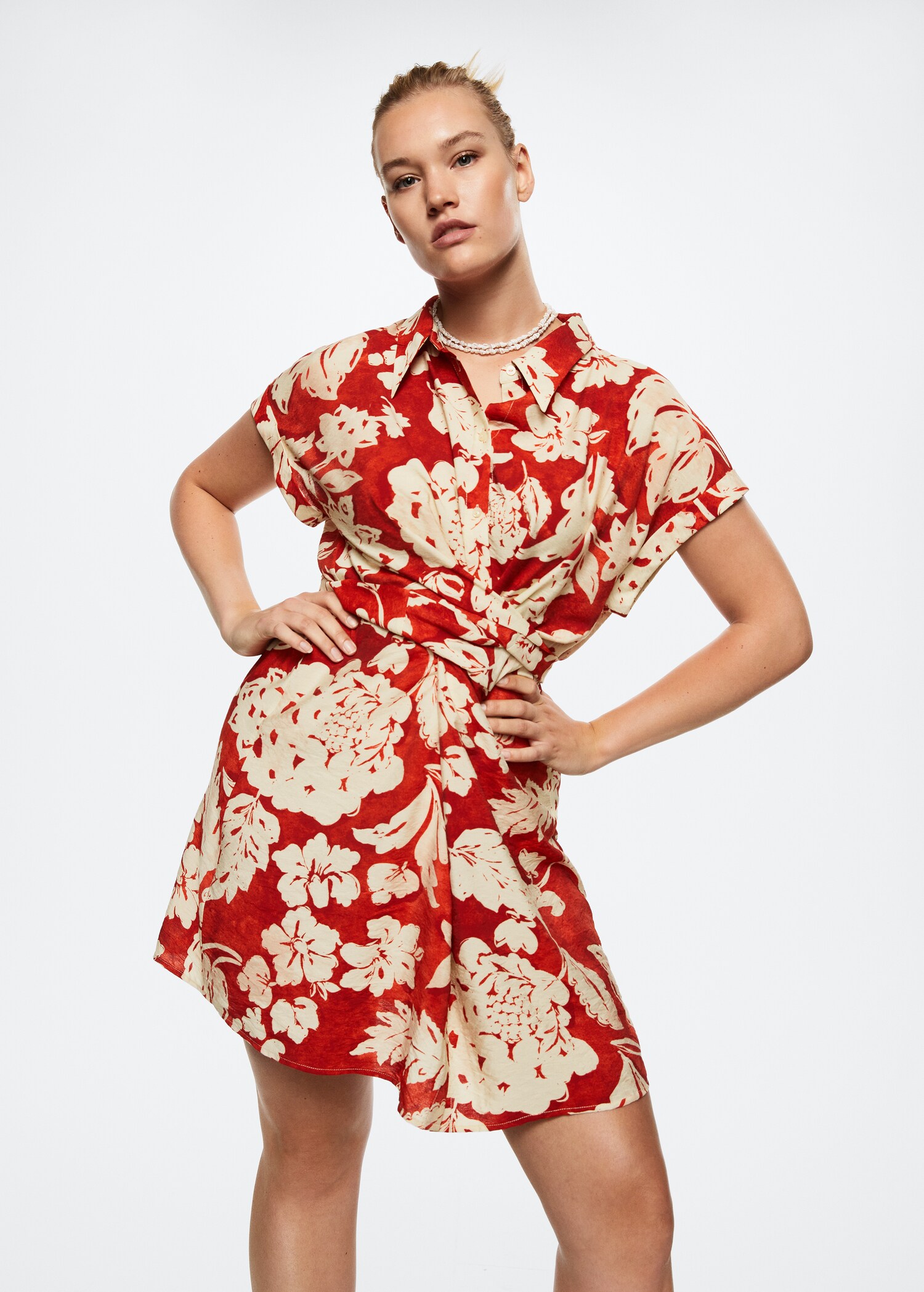 Vestido camisero flores - Detalle del artículo 3
