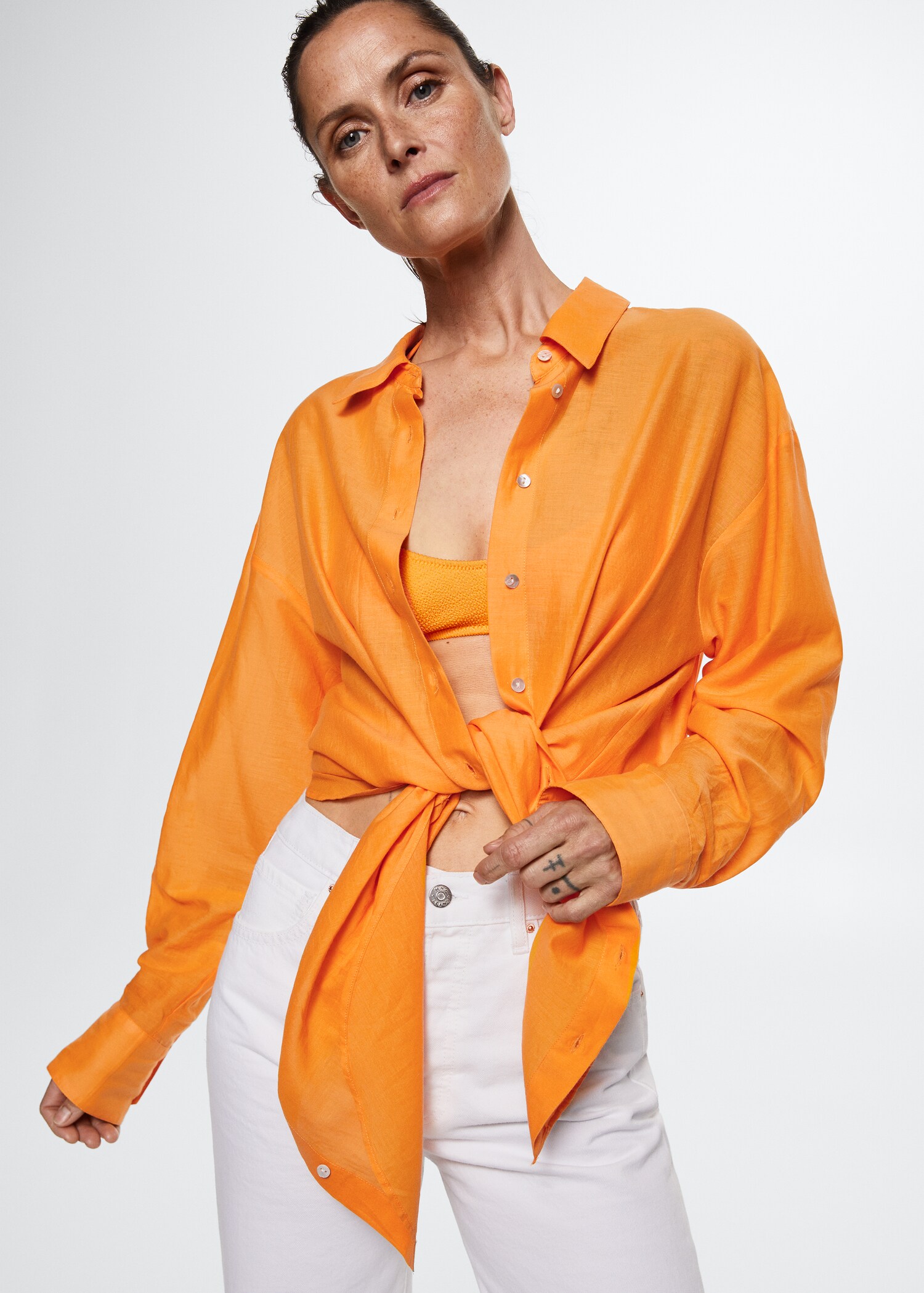 Oversize cotton shirt - Medium plane