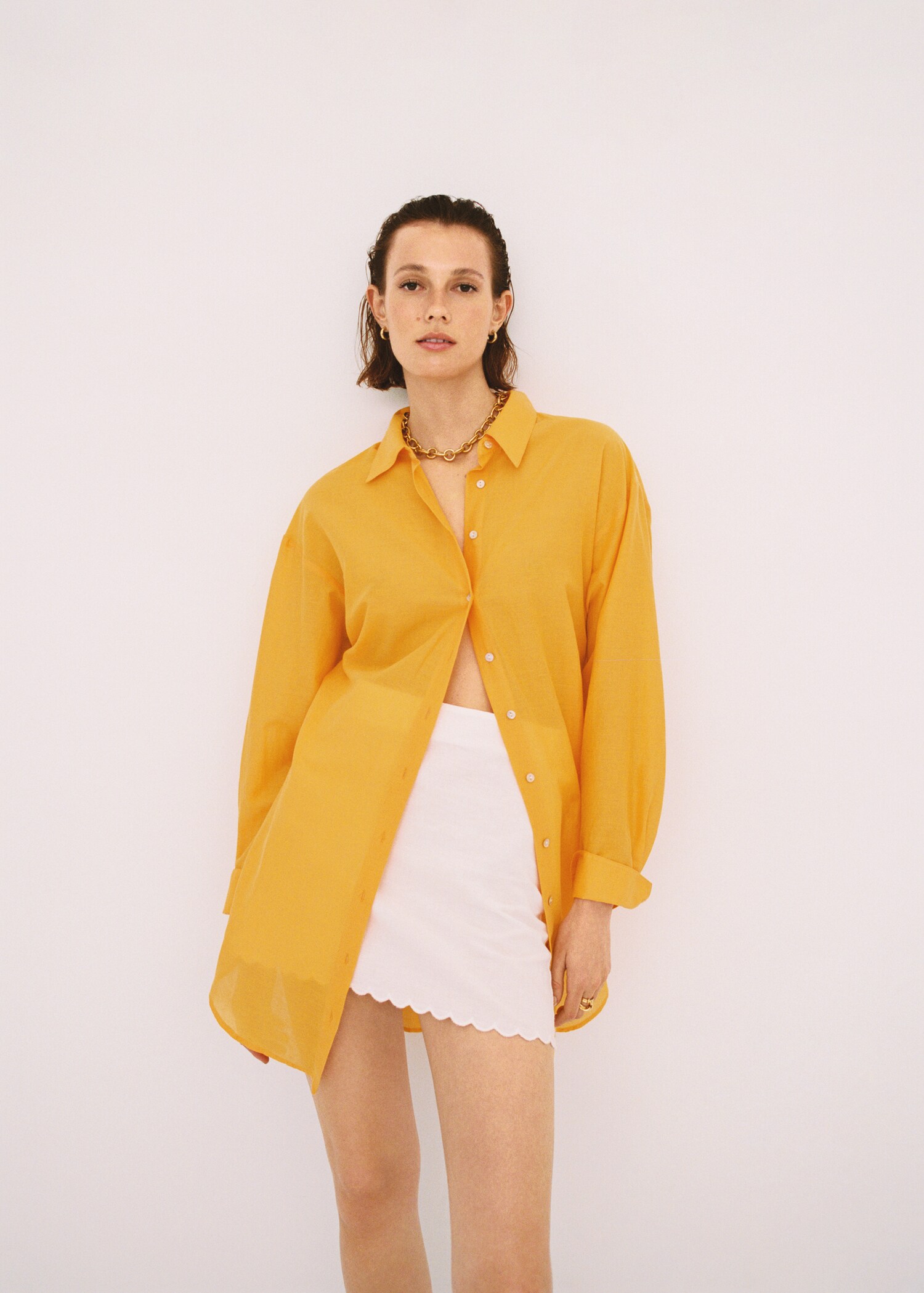 Oversize cotton shirt - Details of the article 6