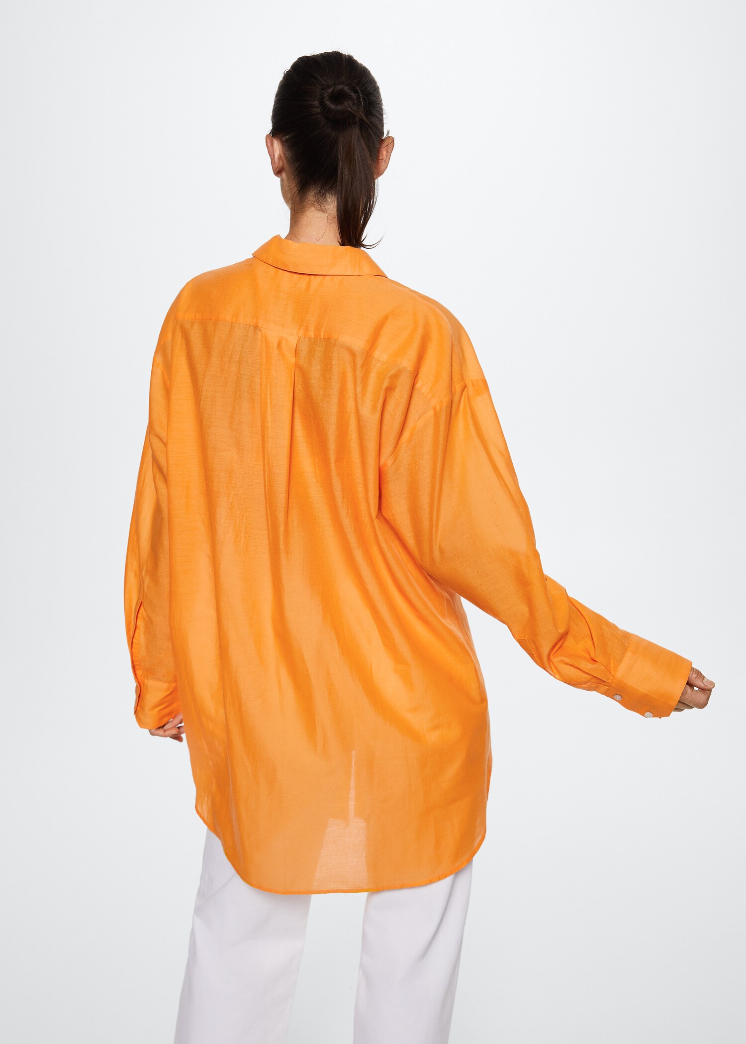 Oversize cotton shirt - Reverse of the article