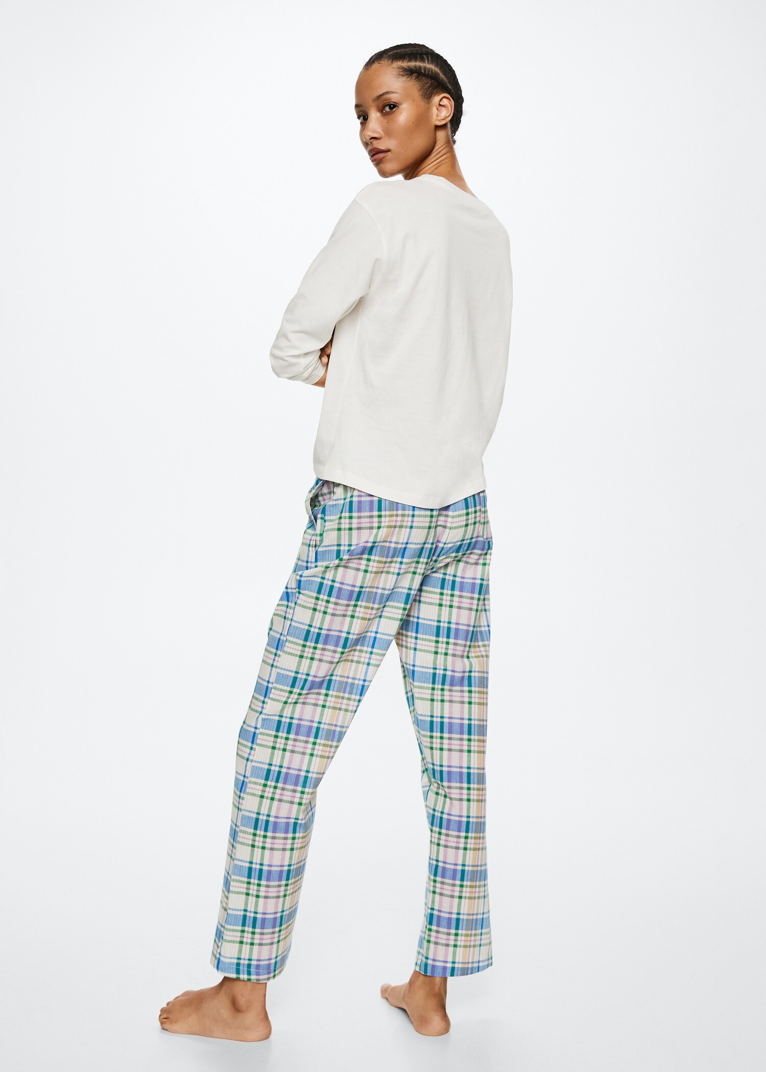Pyjama coton carreaux - Verso de l’article