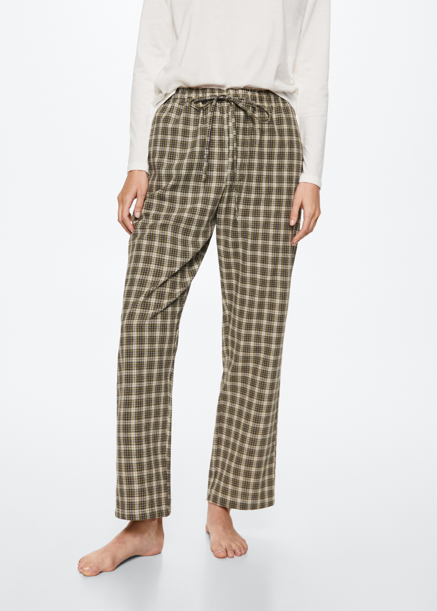 Pyjama coton carreaux - Plan moyen