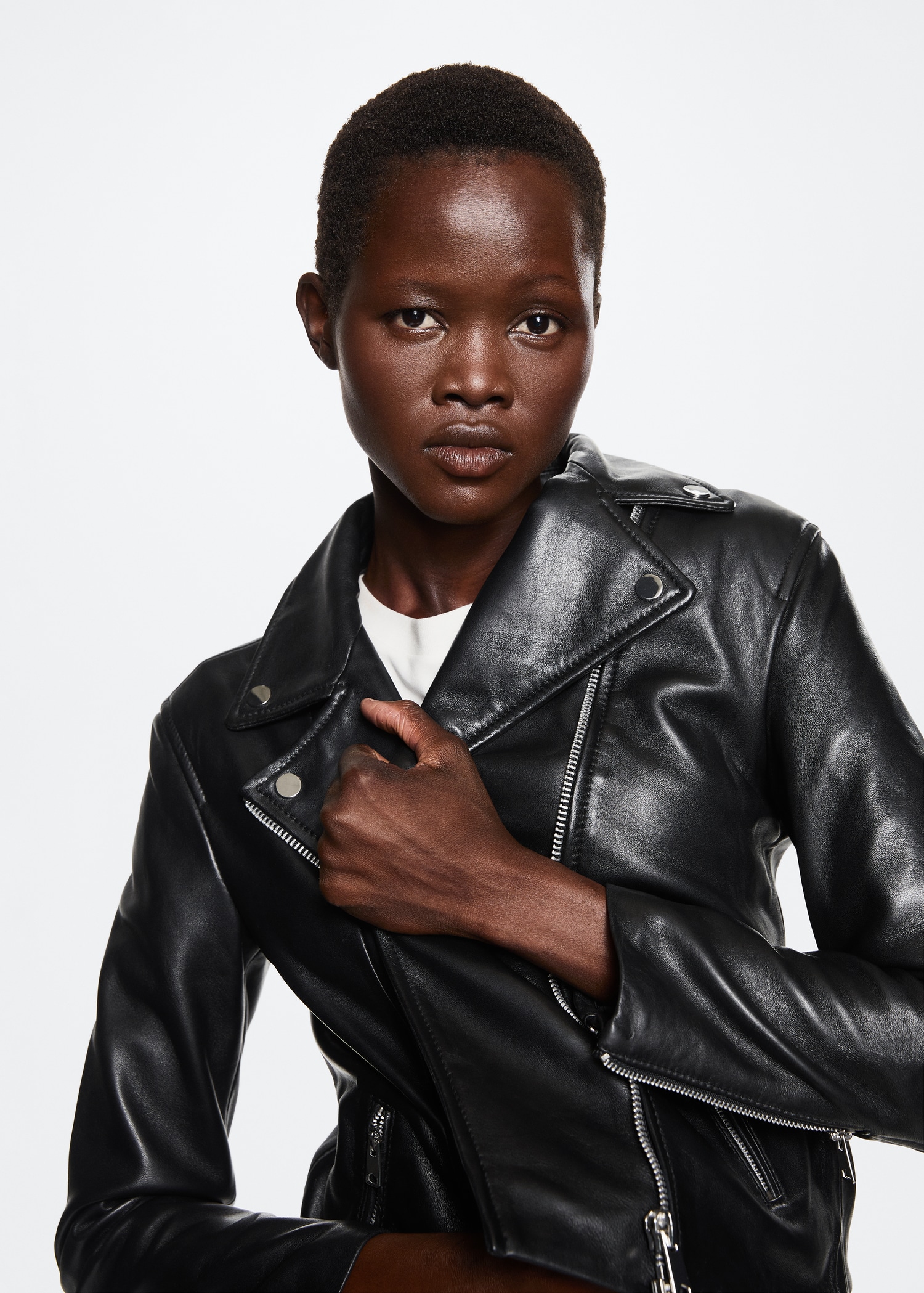 Doble Faz Cazadora Blanca Stradivarius Chaqueta Doble Faz