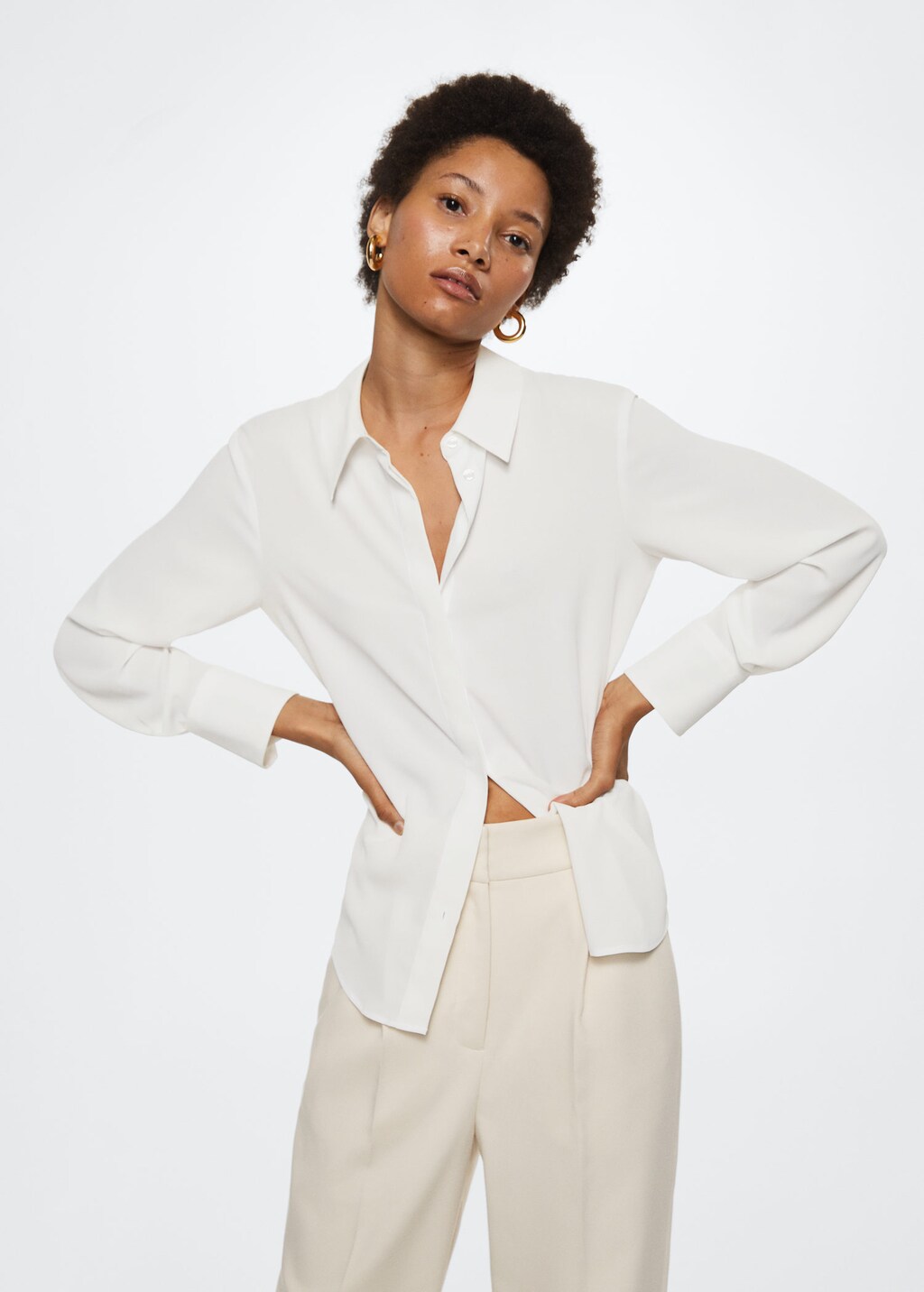Off white silk clearance shirt