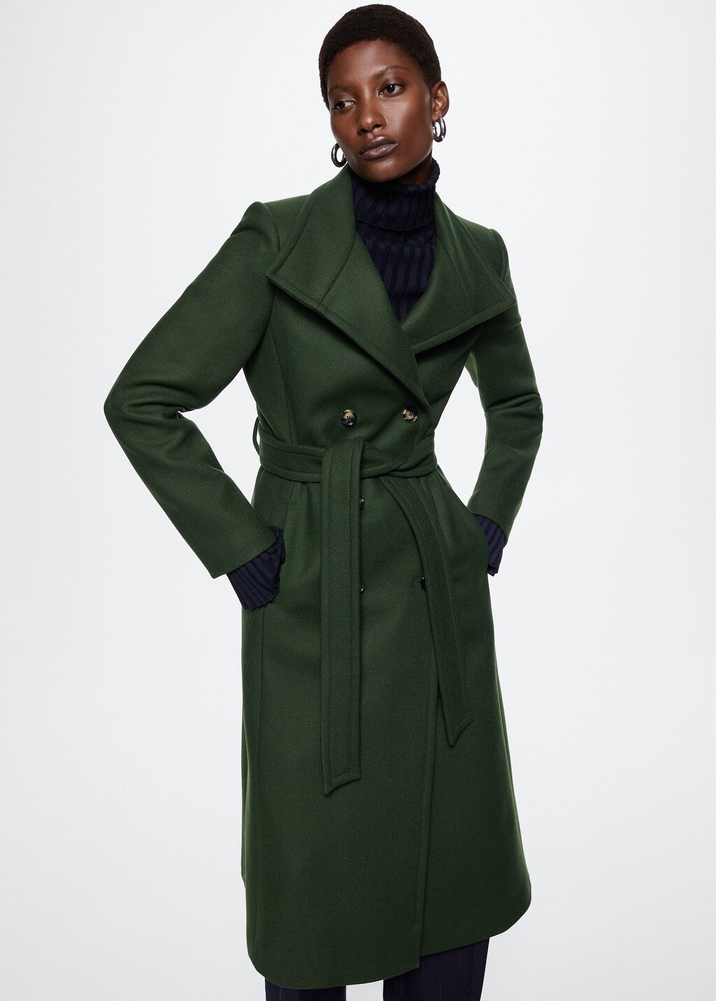 Mango green coat cheap