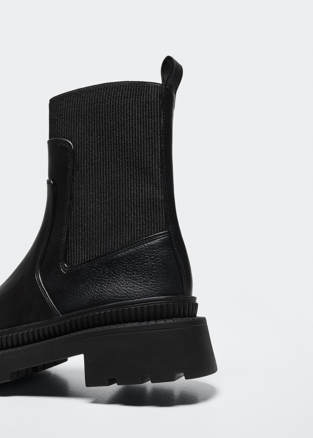 Bershka leather track sole ankle boots cheap
