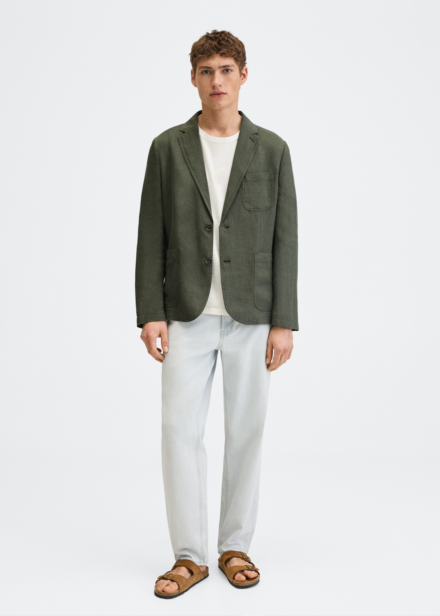 Veste slim-fit lin - Plan général