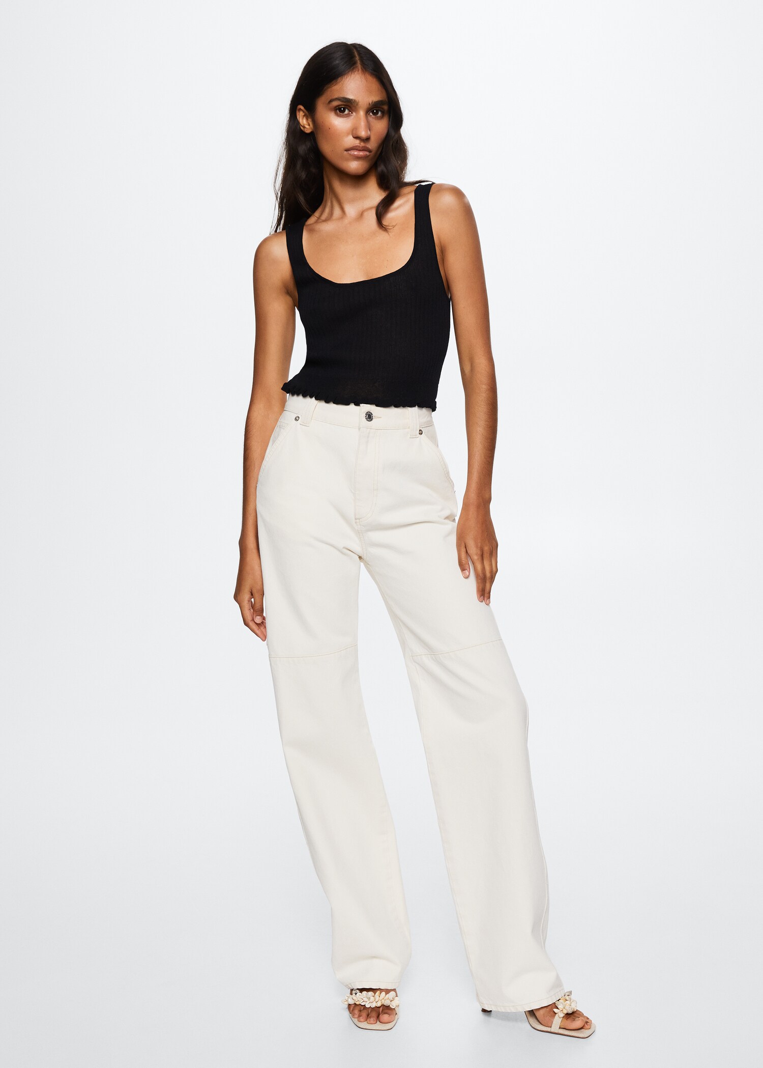 Ribbed crop top - General plane