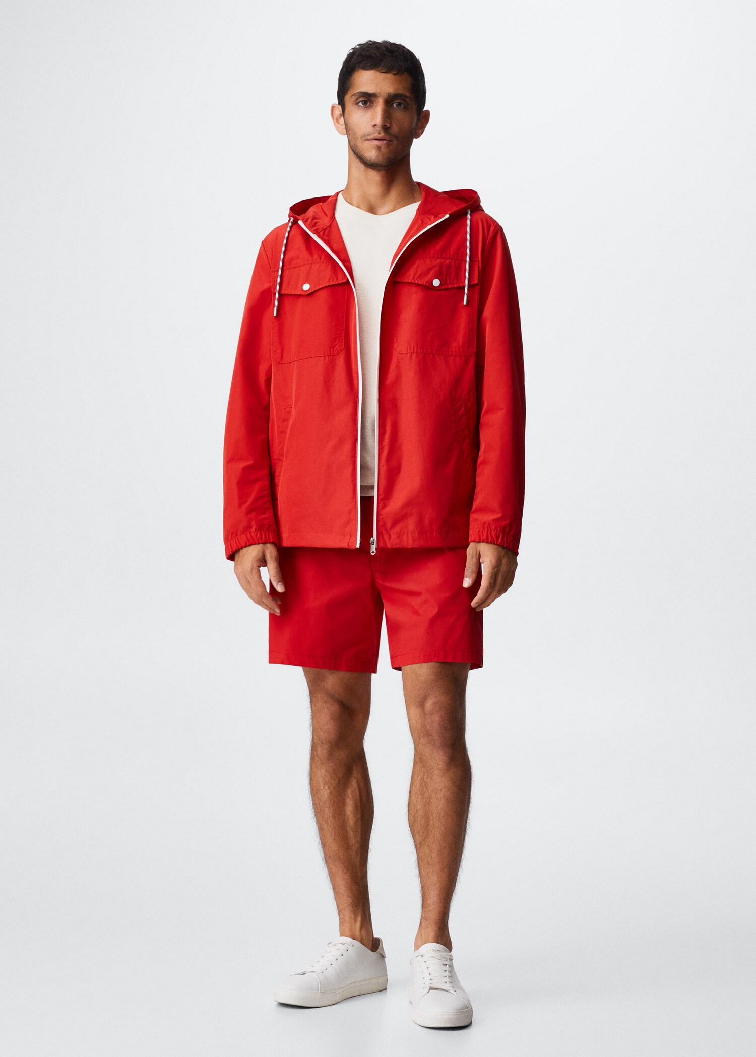 Stretch cotton bermuda shorts - General plane