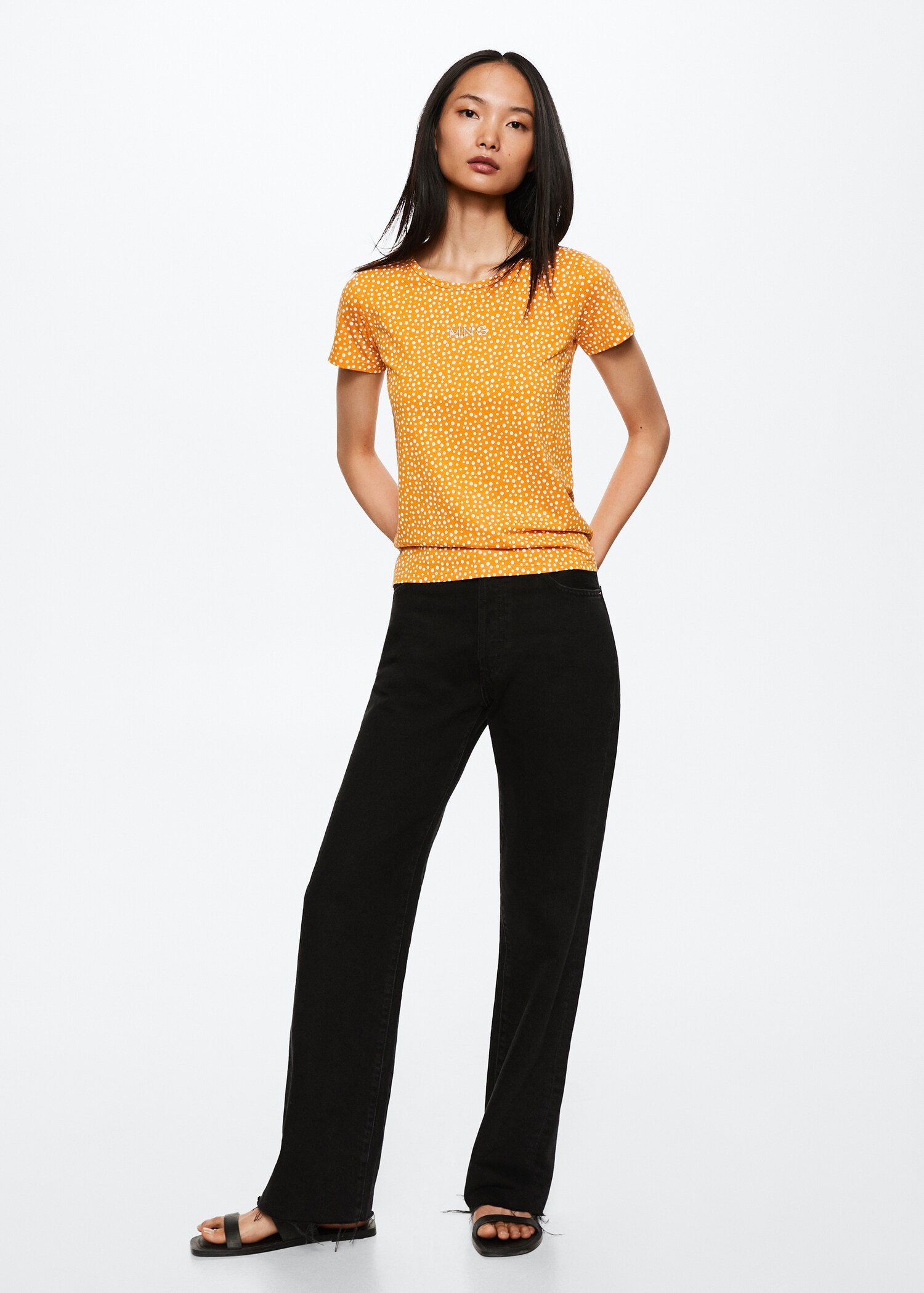 Printed cotton-blend T-shirt - General plane