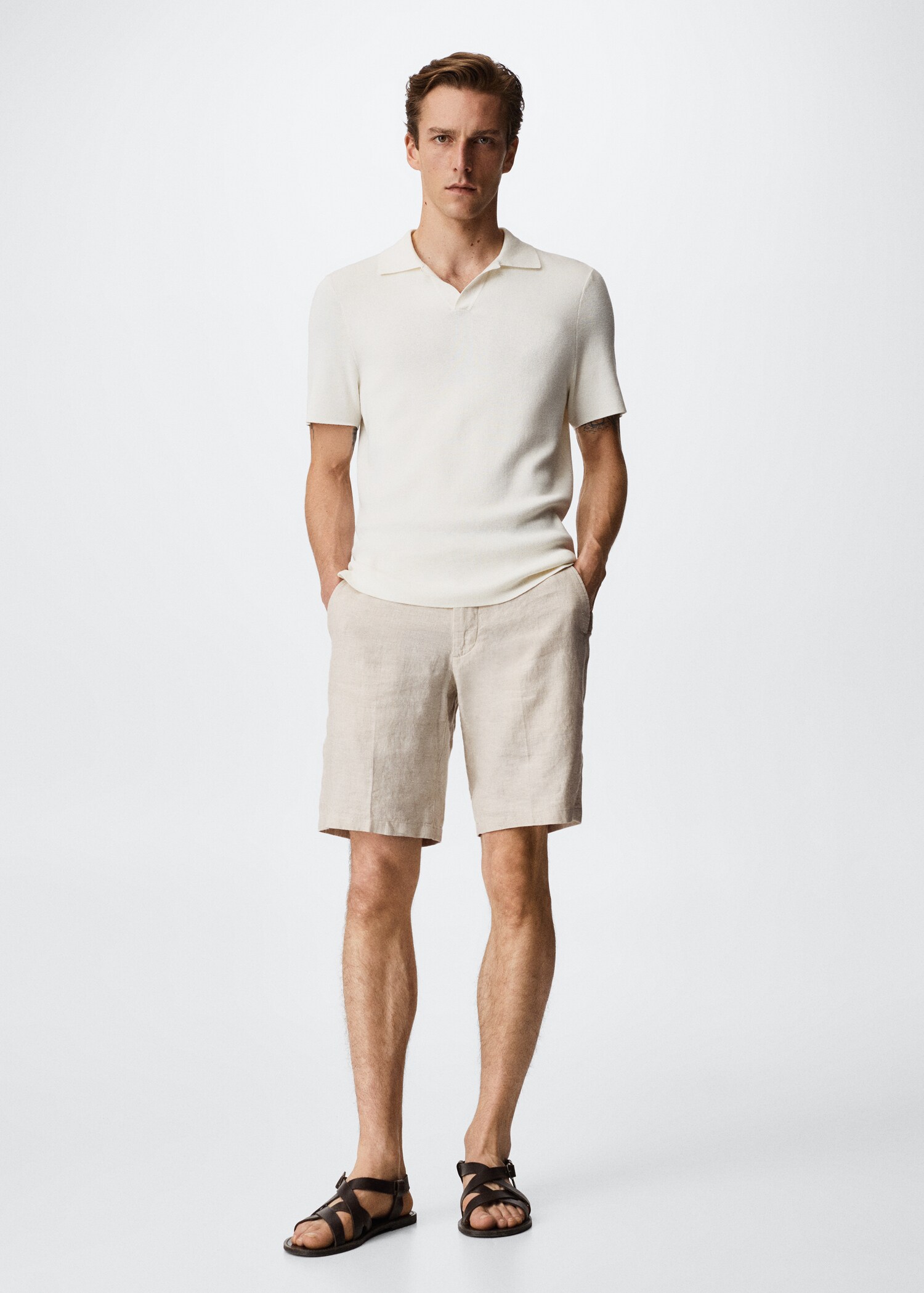 100% linen shorts - General plane