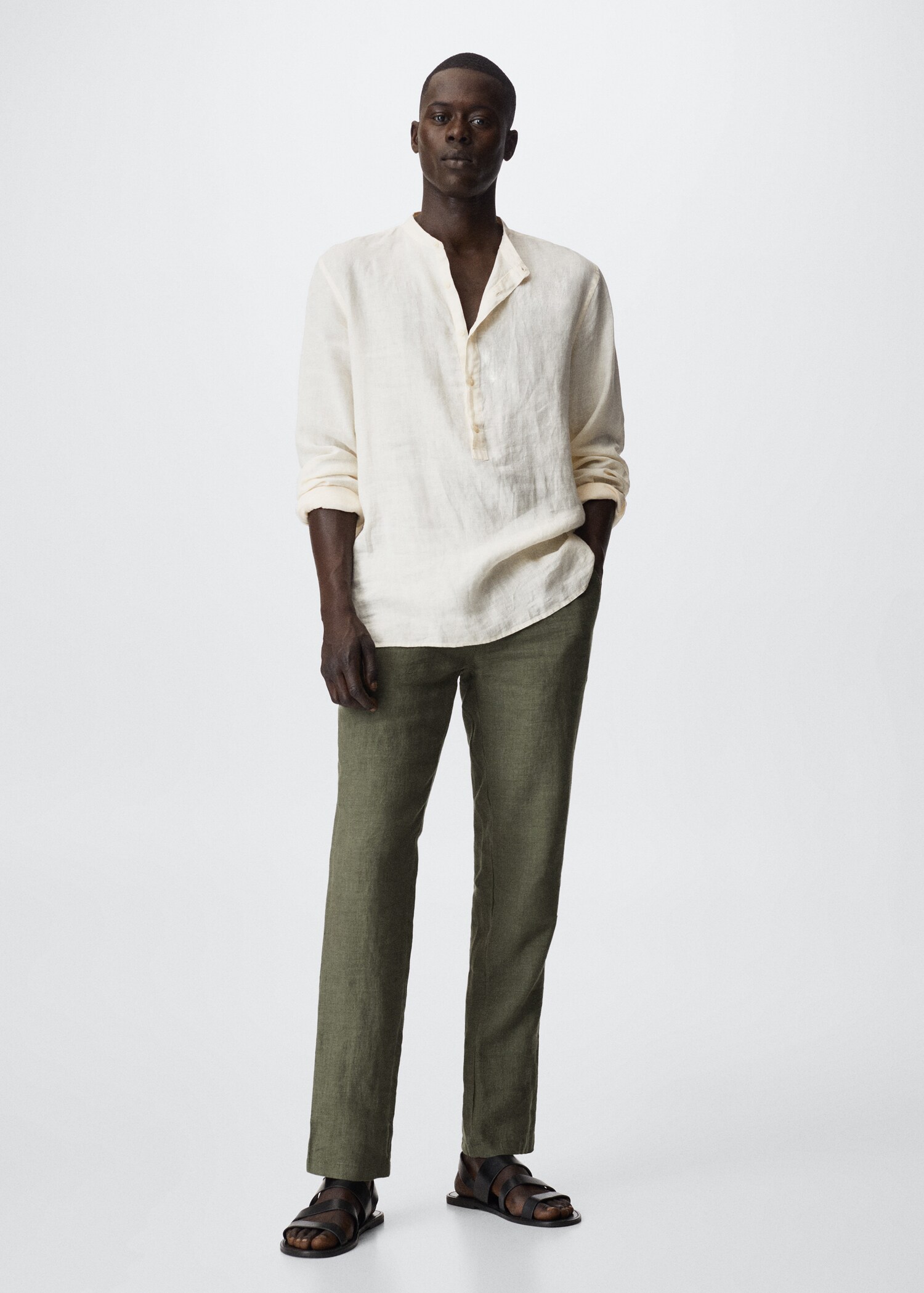 Pantalon lin slim fit - Plan général
