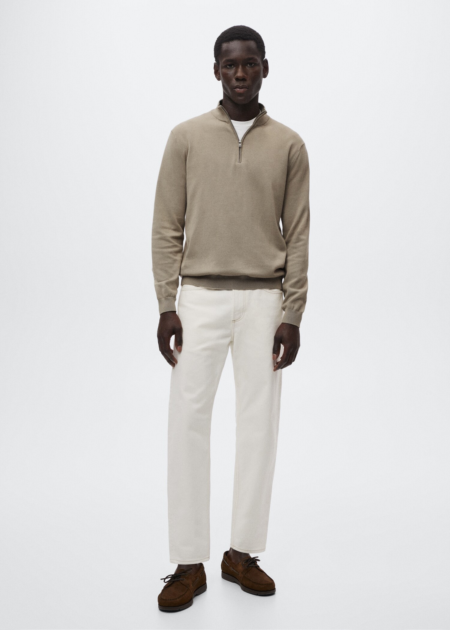 Pull-over coton zippé - Plan général