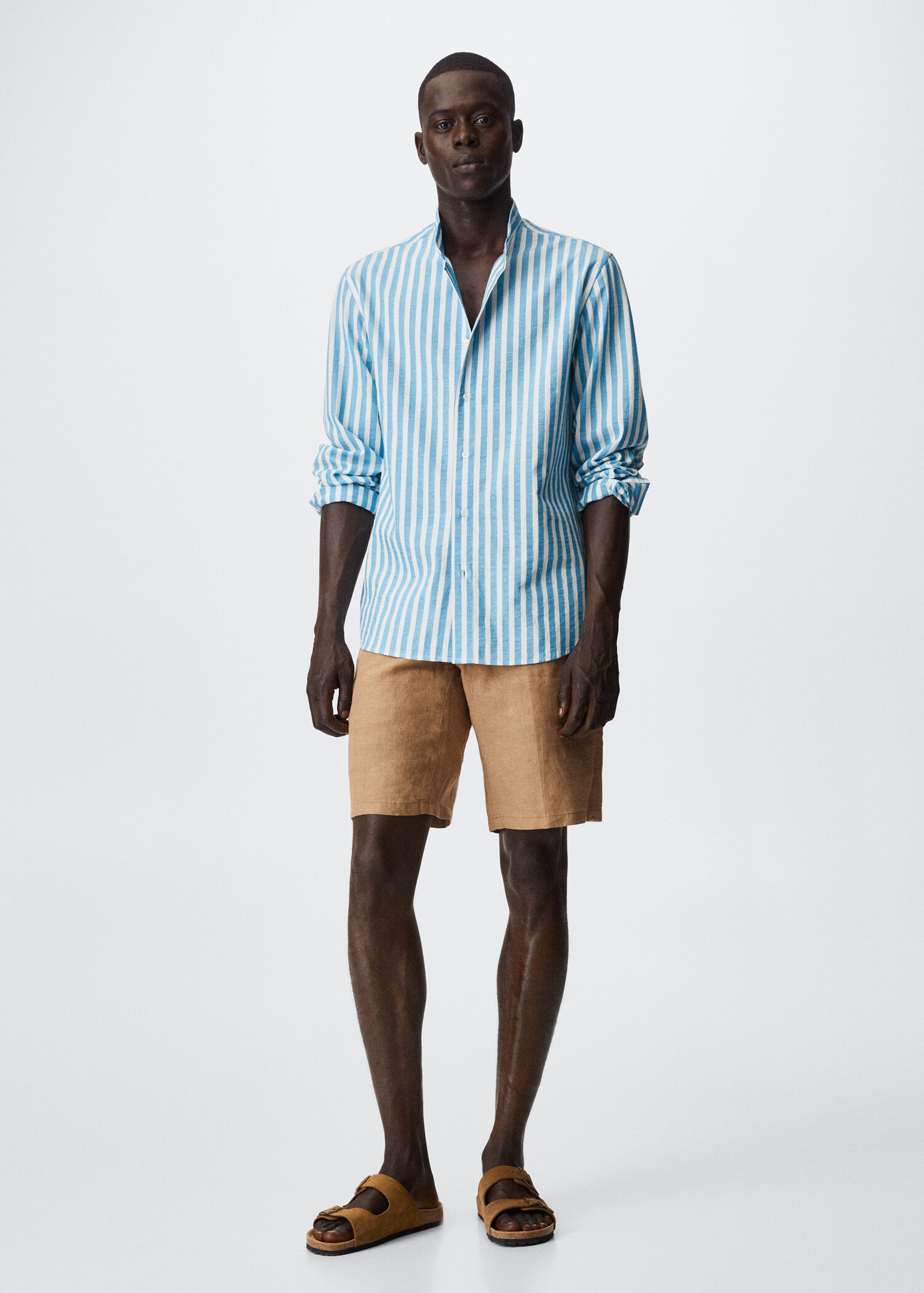 Camisa cuello mao rayas - Plano general