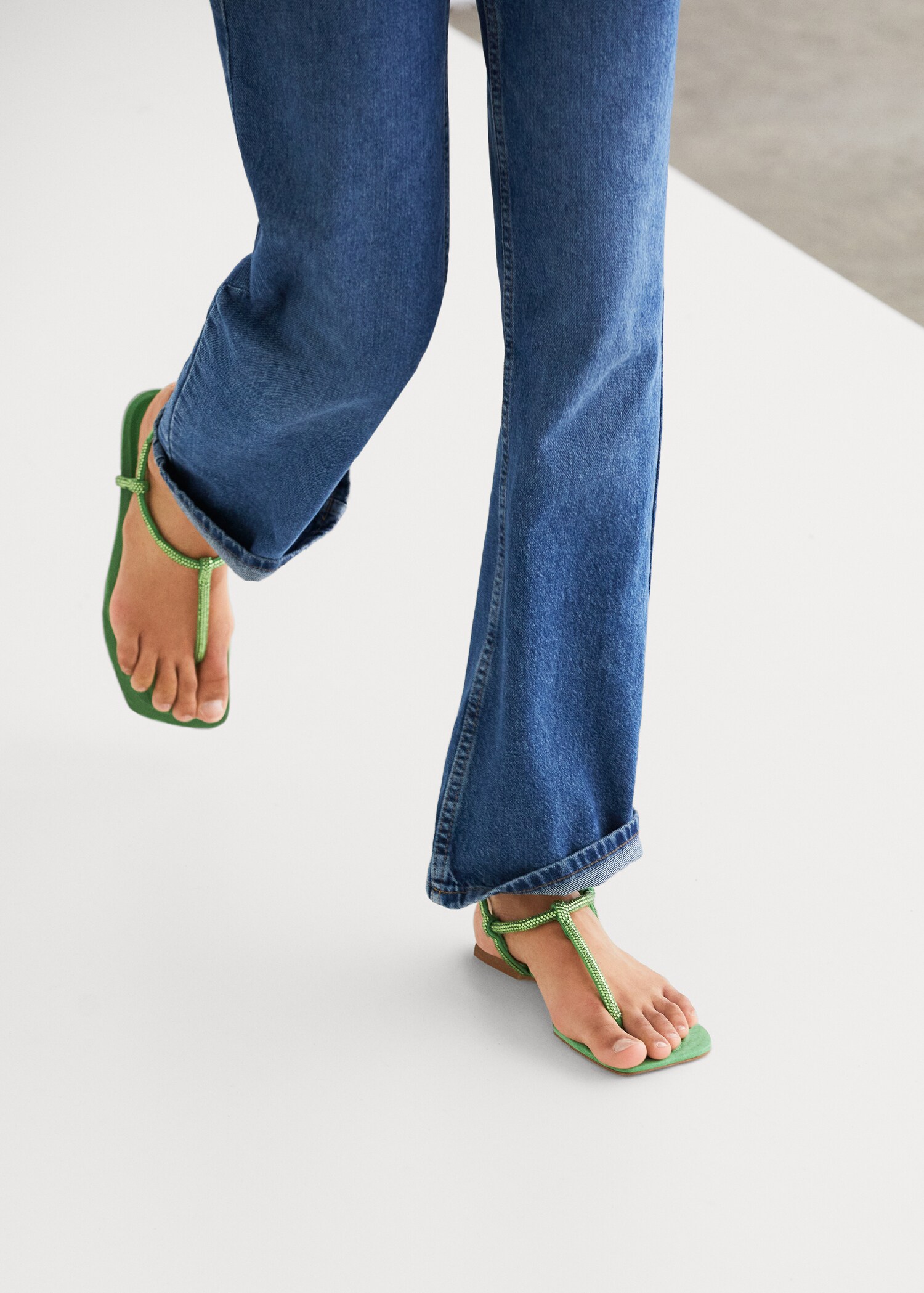 Strap rhinestone sandals - General plane