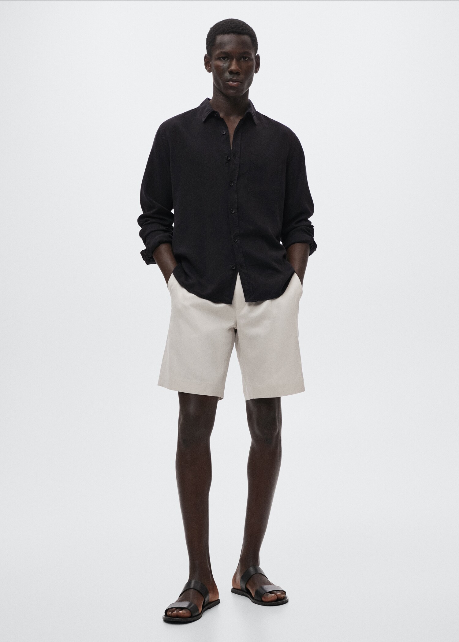 Flowy regular-fit lyocell shirt - General plane