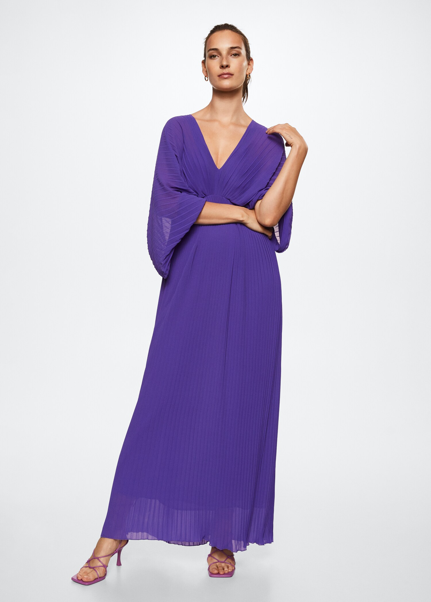 Flowy pleated dress - General plane