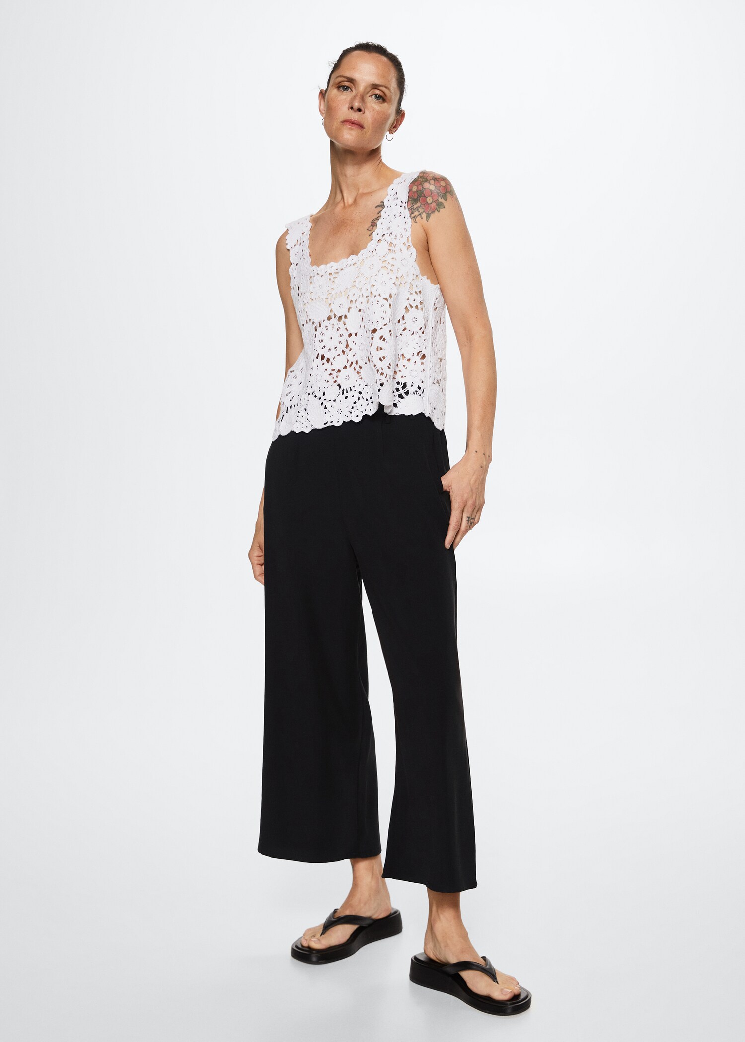  Fluid culotte trouser - General plane