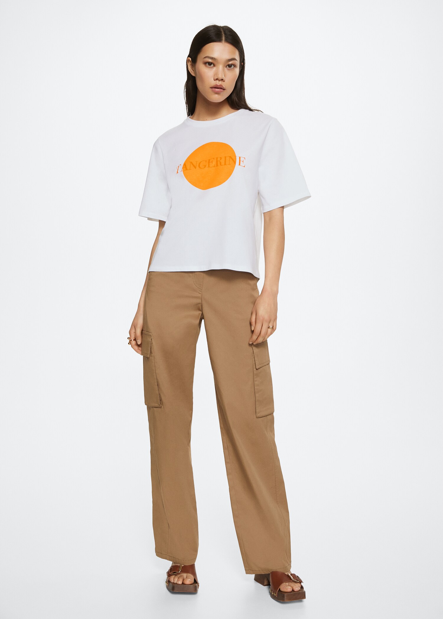 Printed cotton-blend T-shirt - General plane