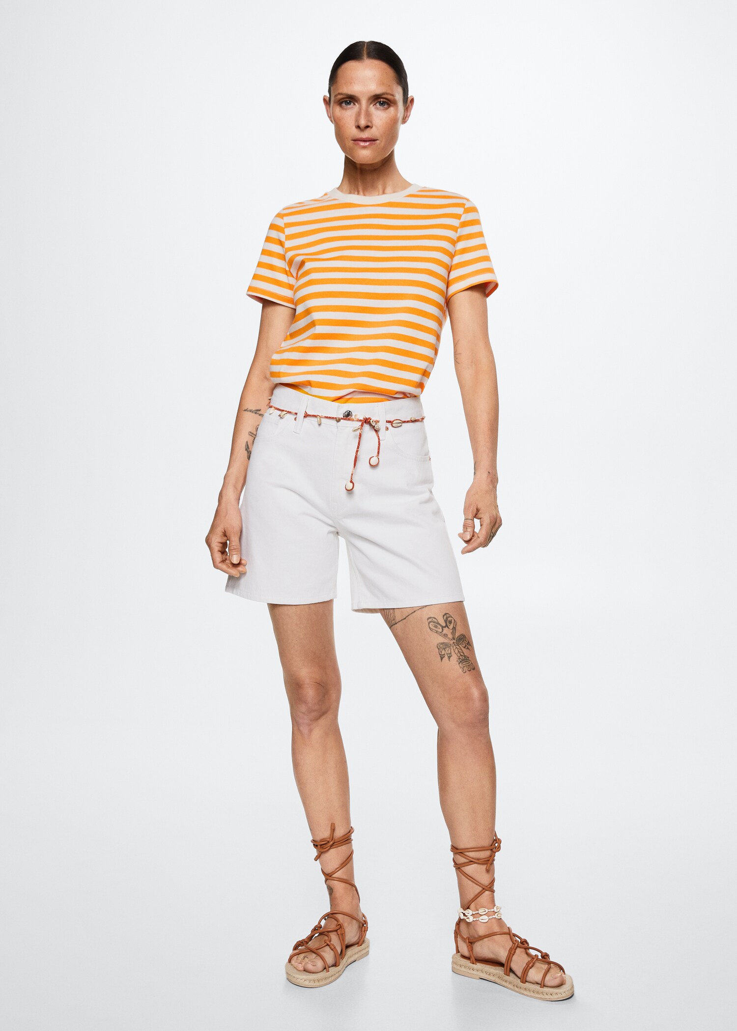 T-shirt coton à rayures - Plan général