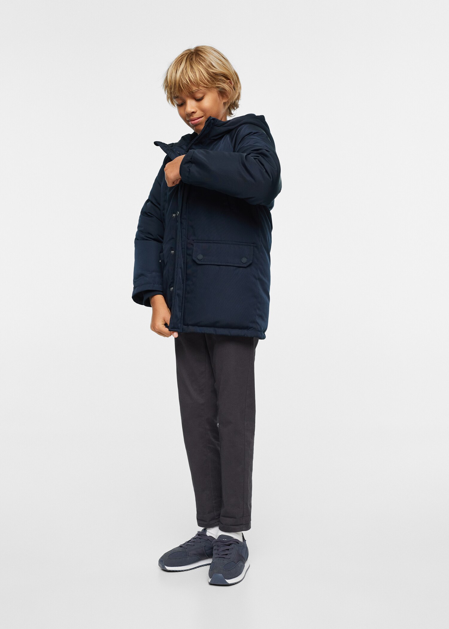 Anorak acolchado capucha - Plano general