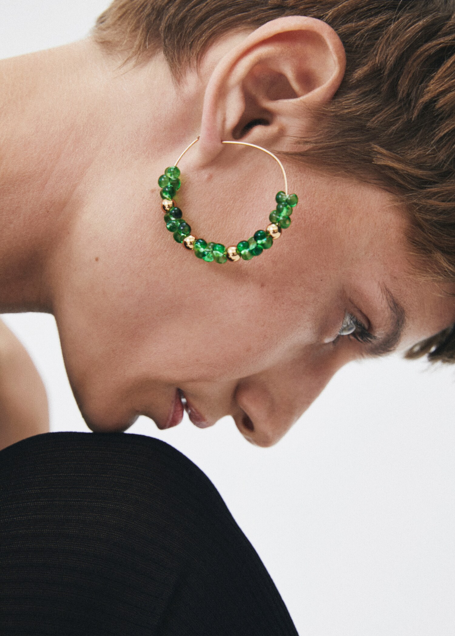 Hoops crystal earrings - General plane