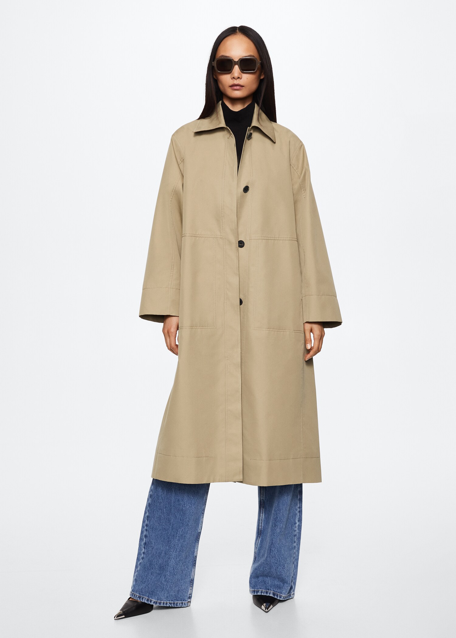 Trench coton oversize - Plan général
