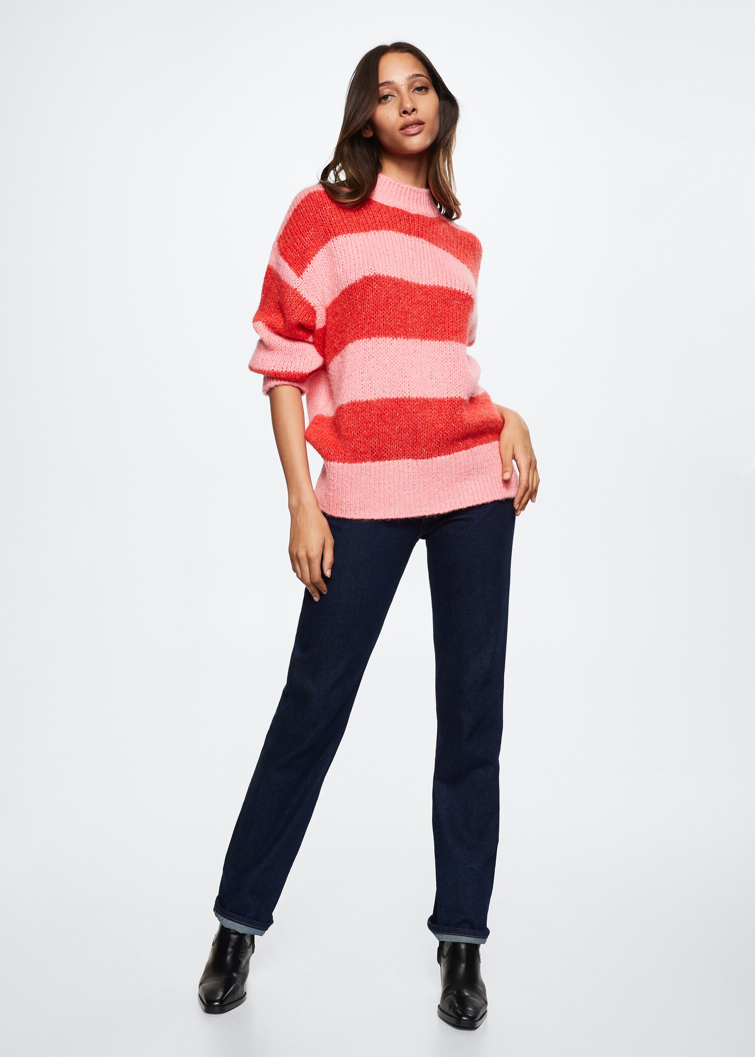 Oversized striped sweater - General plane