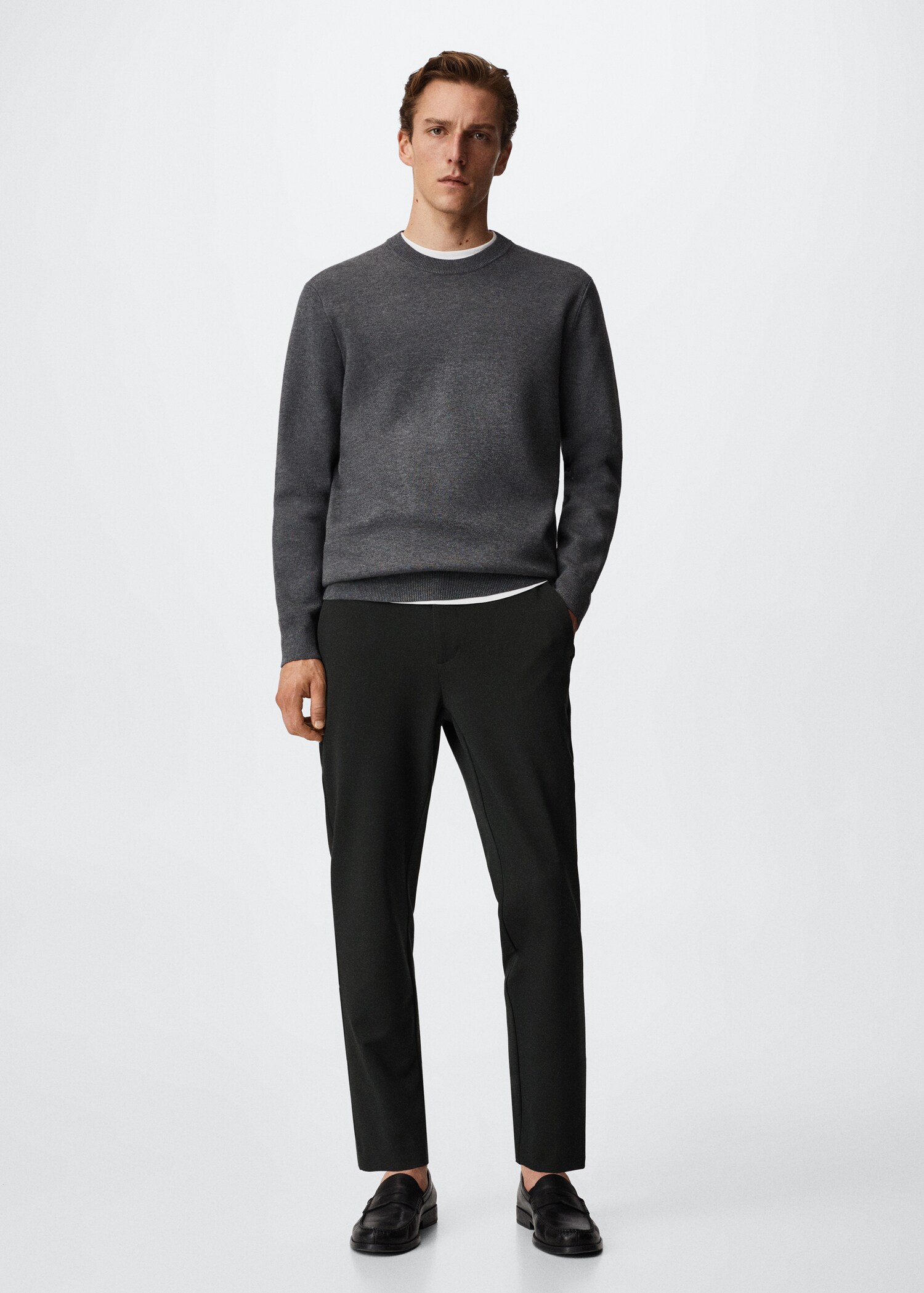 Slim fit stretch trousers - General plane