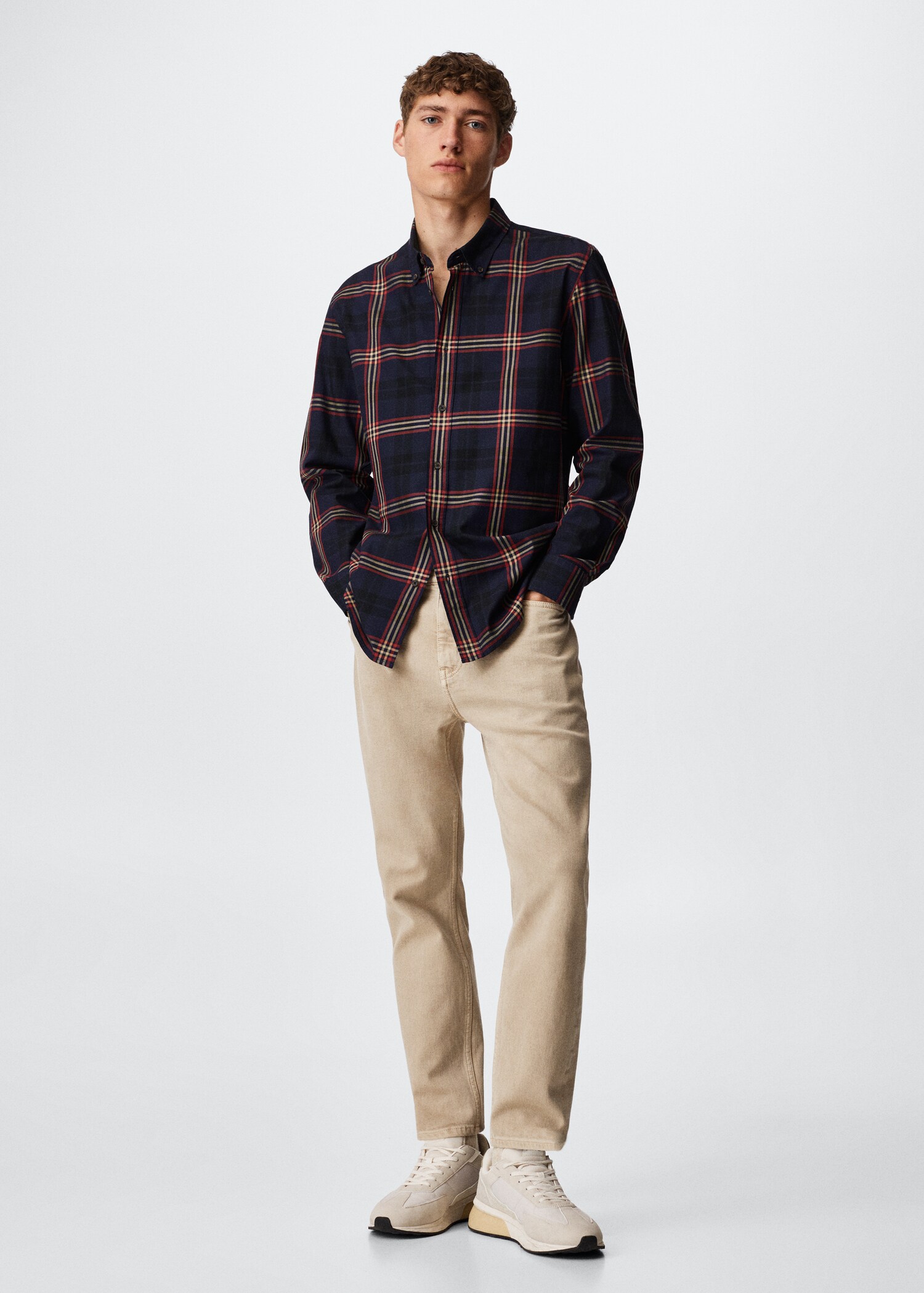 Camisa slim fit cuadros - Plano general