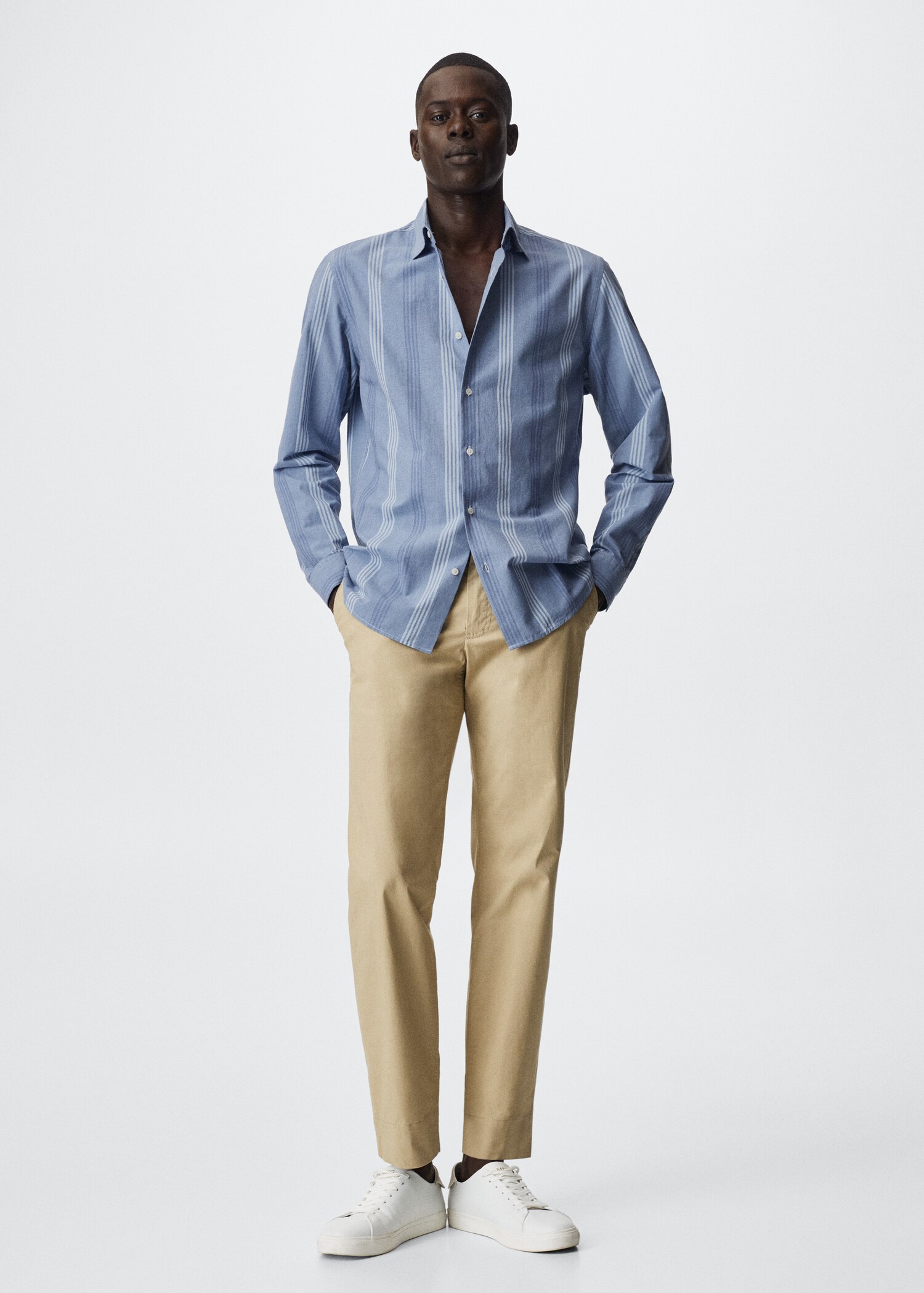 Stripete skjorte, slim-fit - Total bildeutsnitt