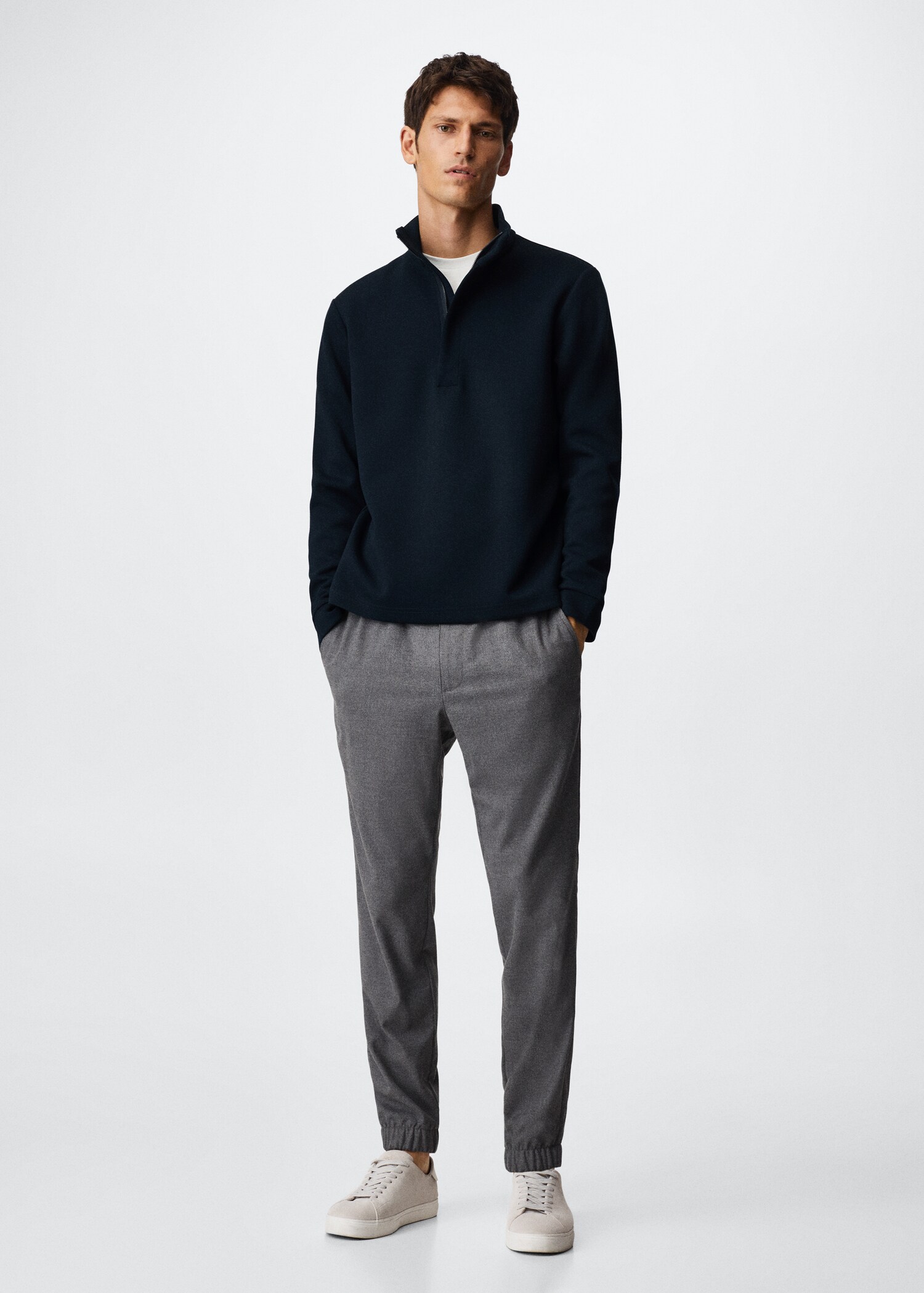 Breathable zip-neck sweatshirt - General plane